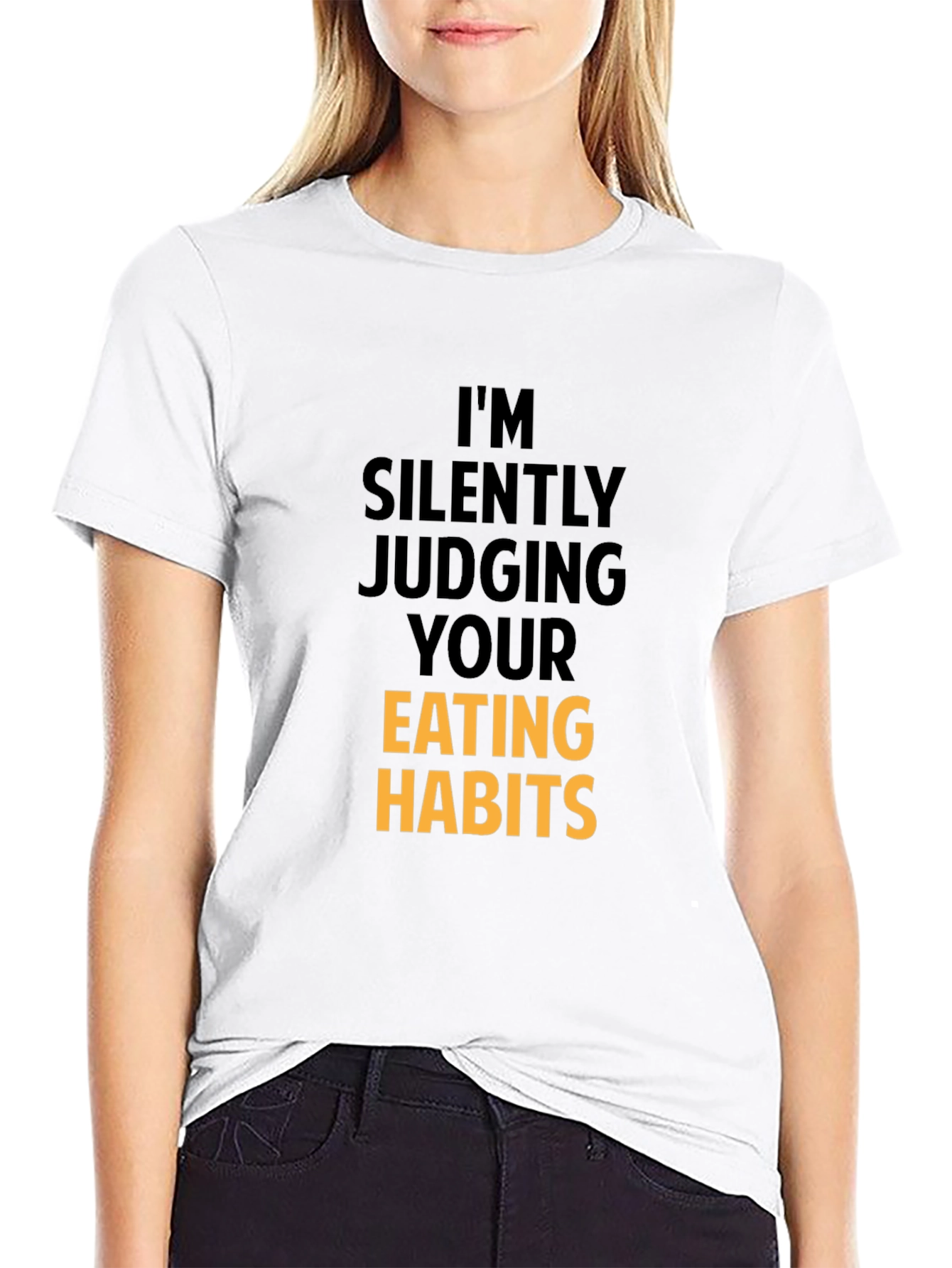 Black Funny Eating Habits Graphic Tee - Black view 9