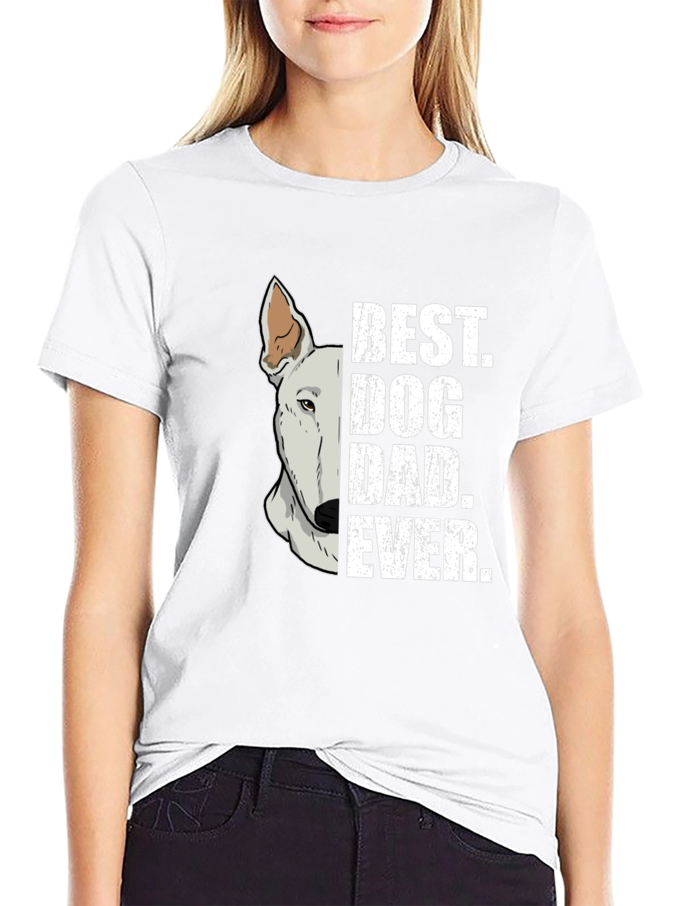 Black Best Dog Dad Ever Graphic T-Shirt view 9