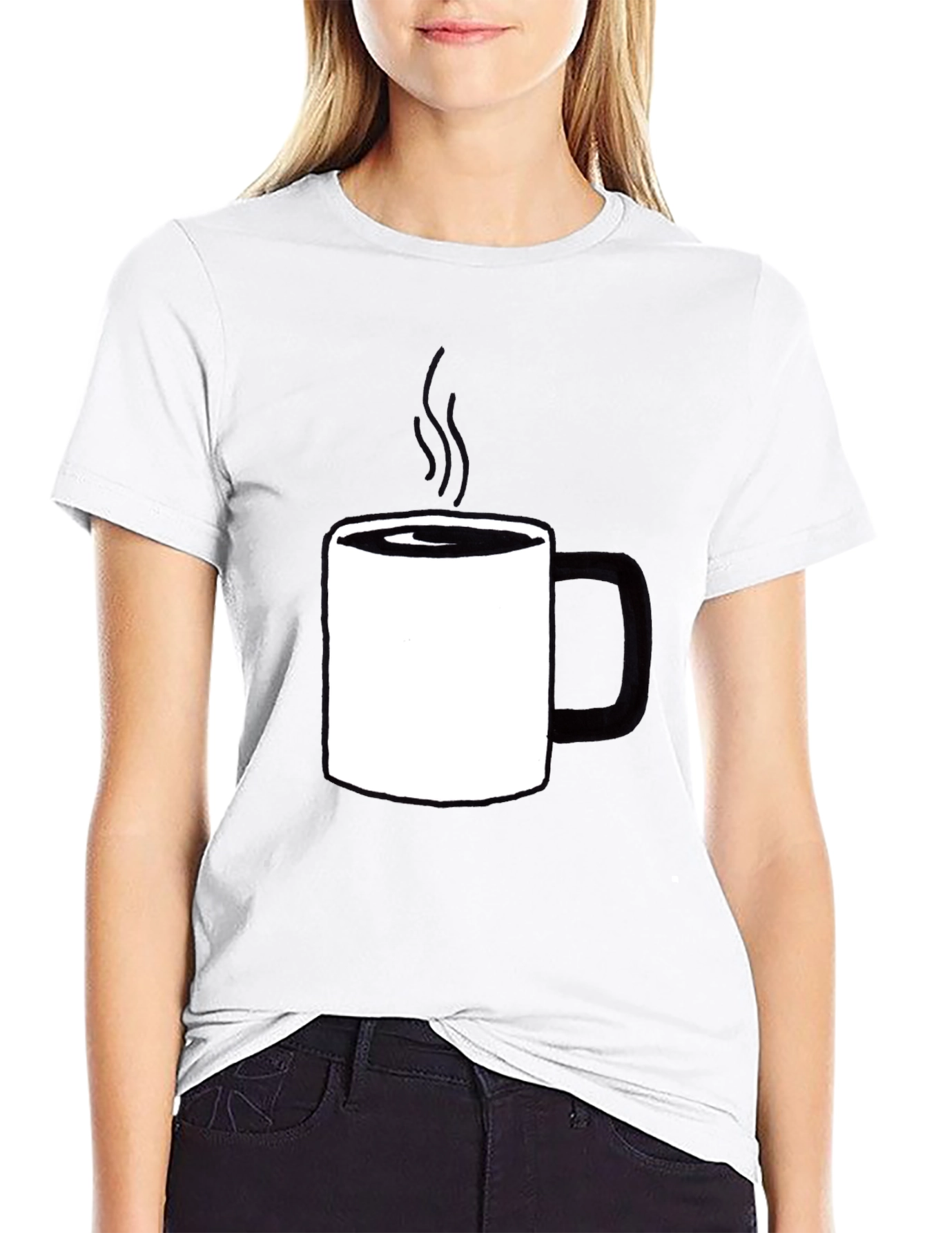 Black Coffee Mug Graphic Tee - Casual Comfort view 9