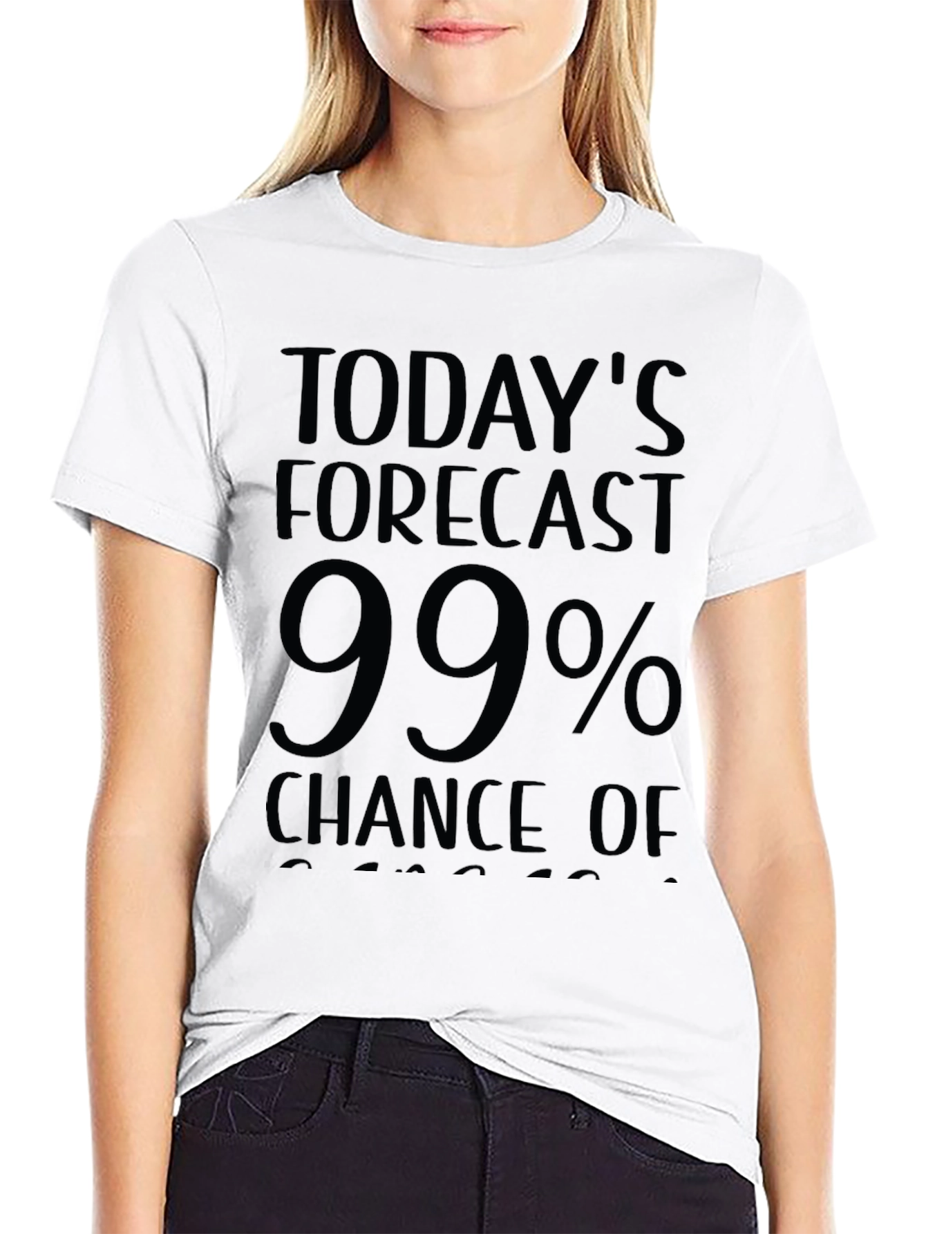 Black Funny Weather Forecast Men's T-Shirt view 9