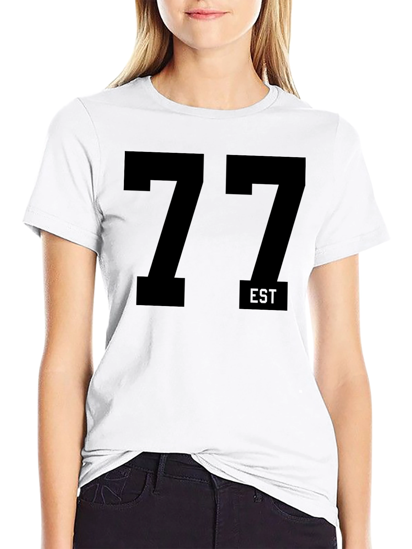 Black EST 77 Black Graphic Tee view 9