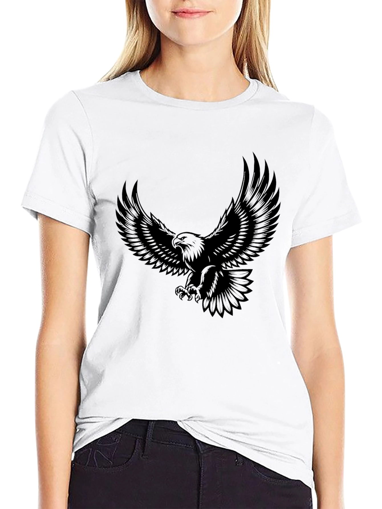 Black Eagle Graphic Black T-Shirt - Bold Design view 9