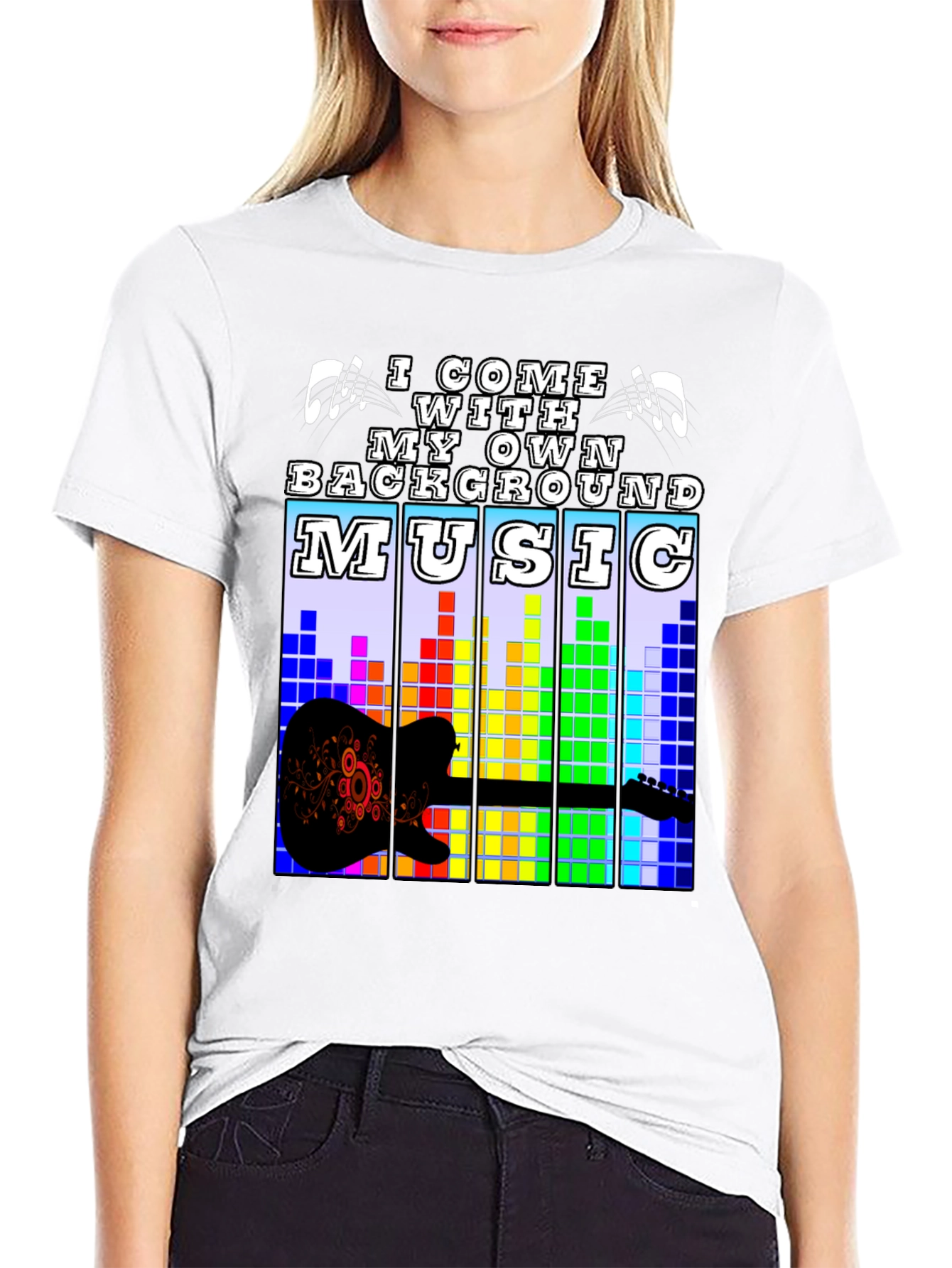 Black Music Lover's Graphic T-Shirt view 9