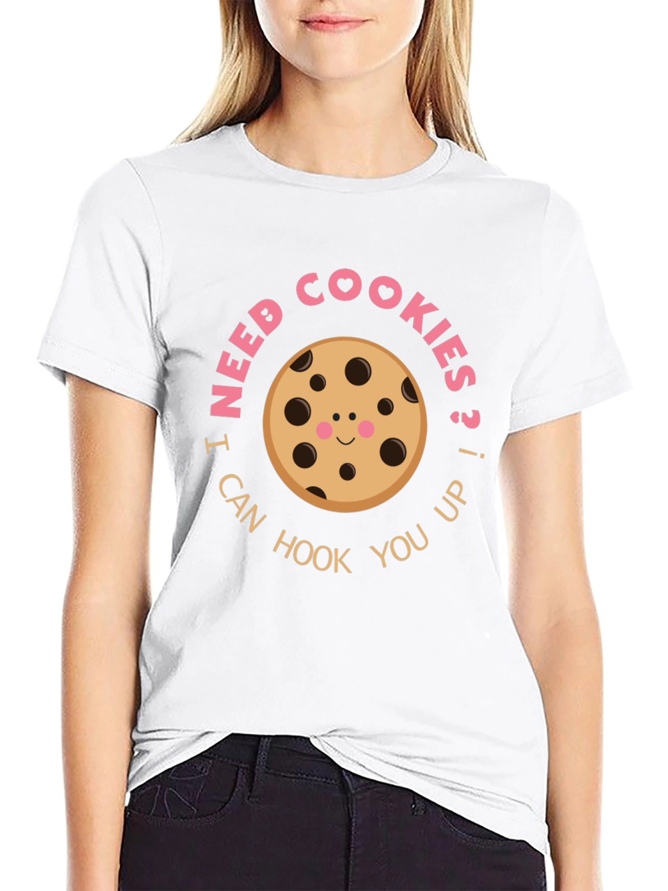 Black I Need Cookies T-Shirt Funny Graphic Tee view 9