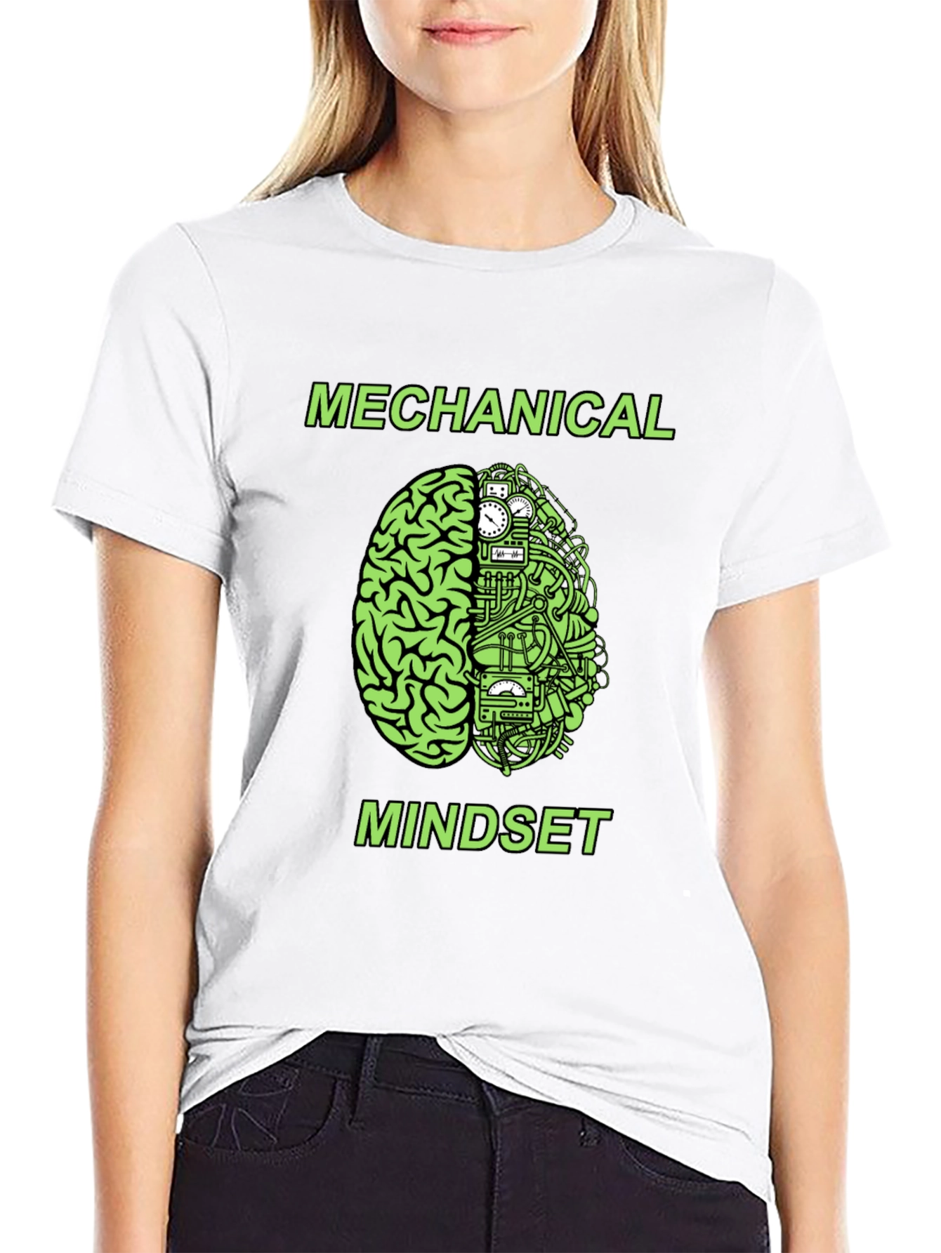 Black Mechanical Mindset Graphic T-Shirt view 9