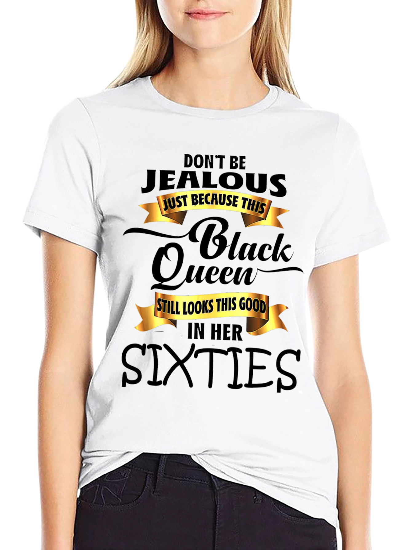 Black Black Queen Sixties T-Shirt - Don't Be Jealous view 9
