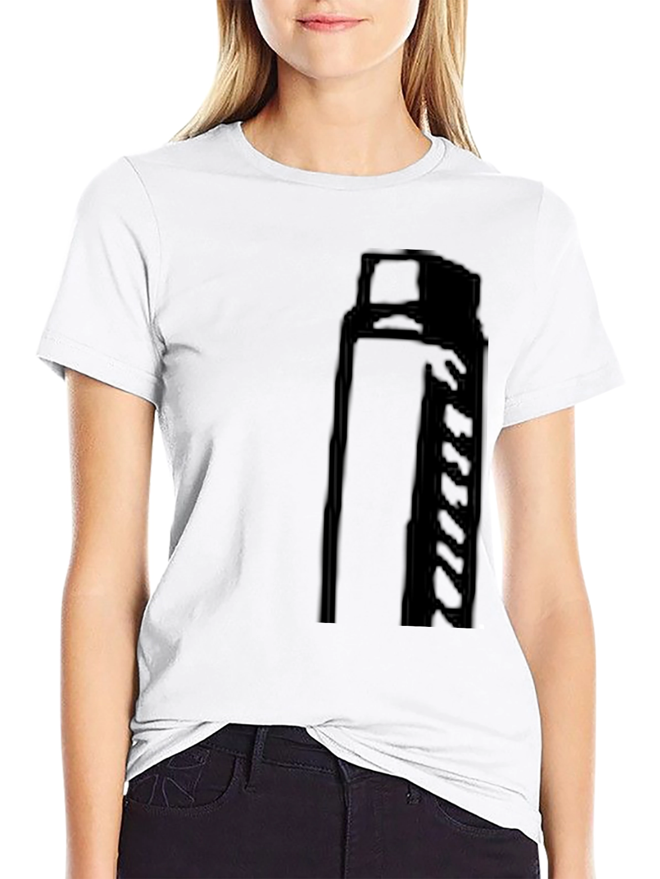 Black Men's Black Casual Graphic T-Shirt view 9