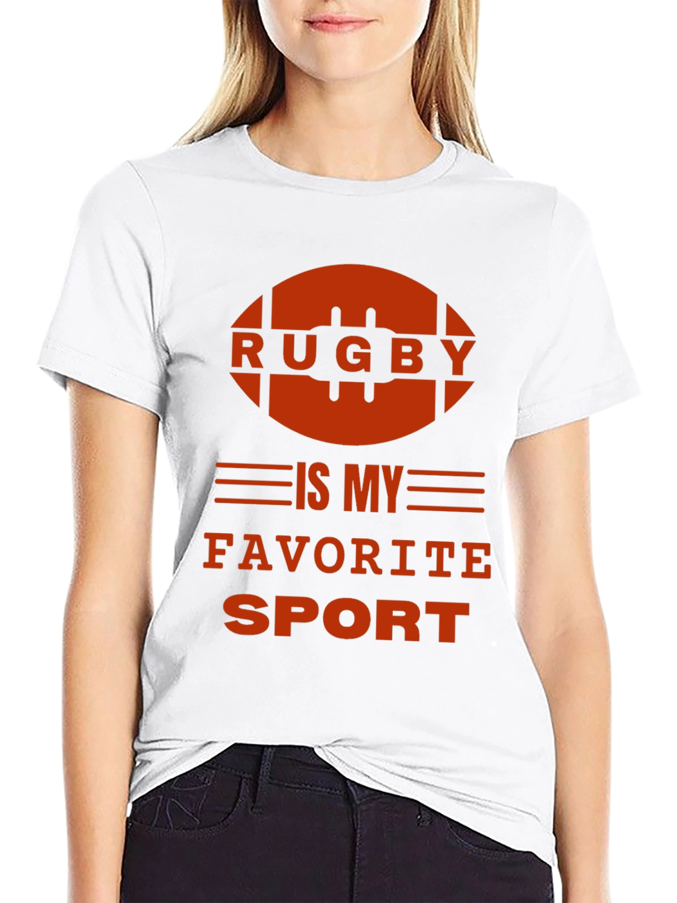 Black Rugby is My Favorite Sport T-Shirt view 9