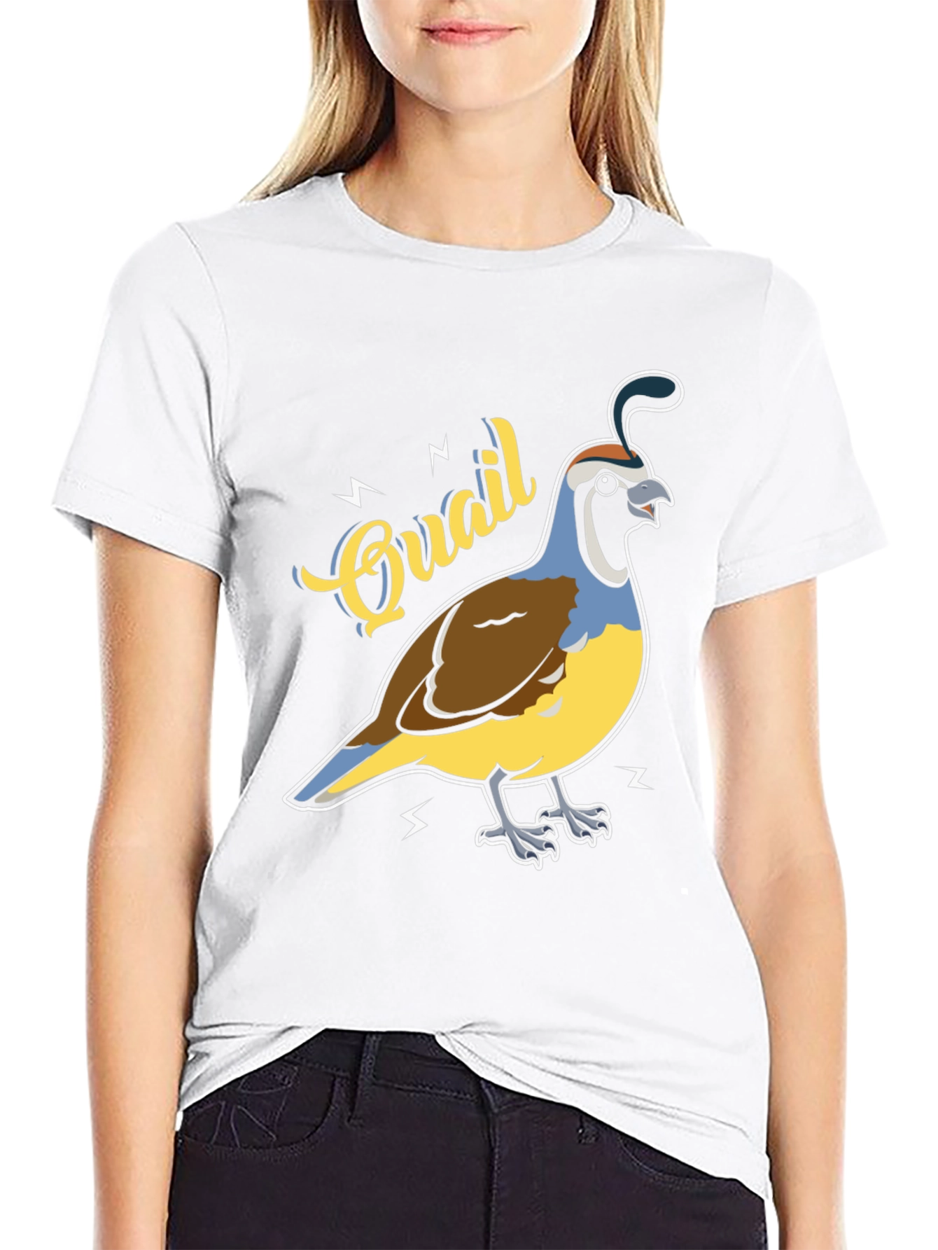 Black Quail Graphic T-Shirt - Bird Lover Tee view 9