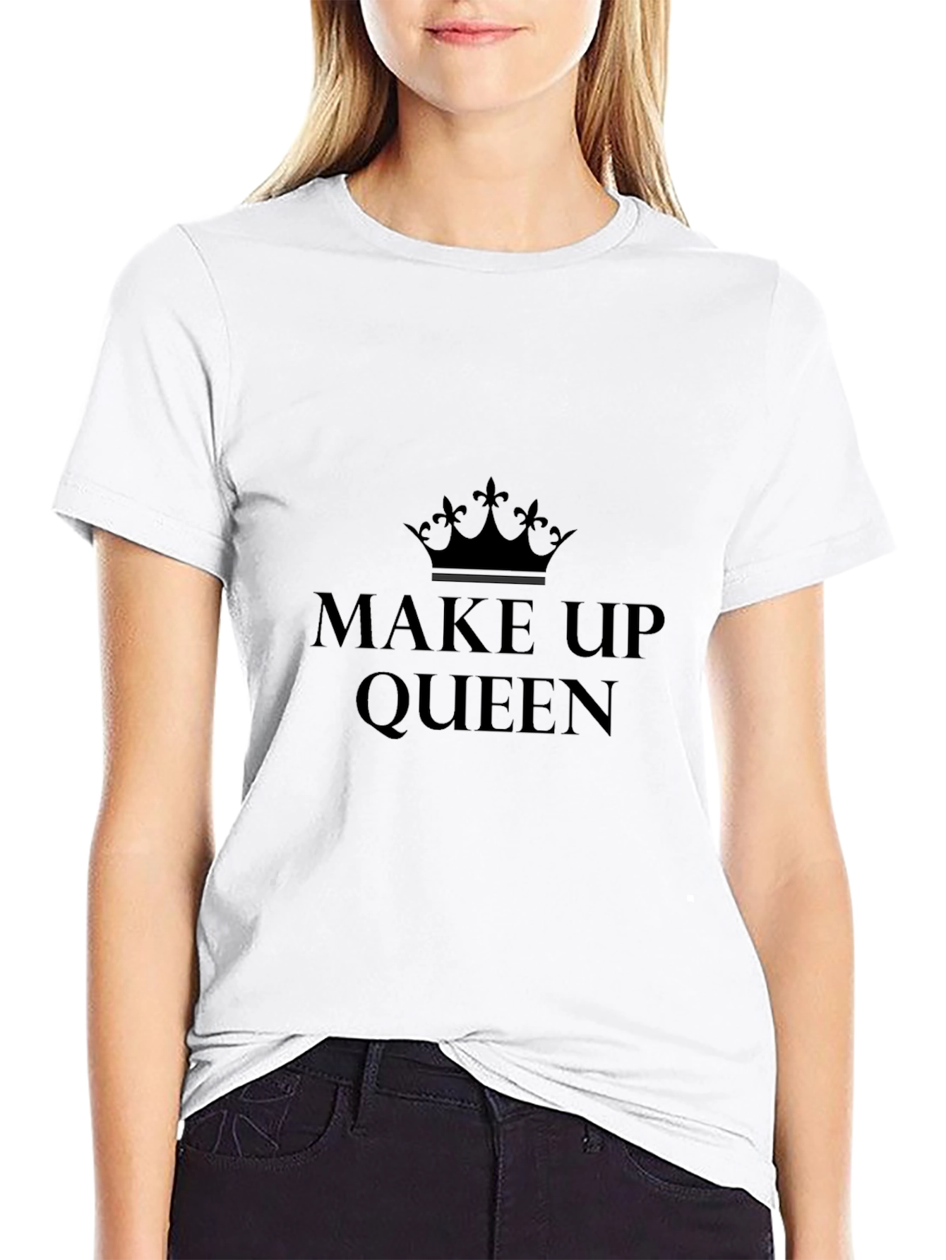 Black Make Up Queen Black T-Shirt view 9