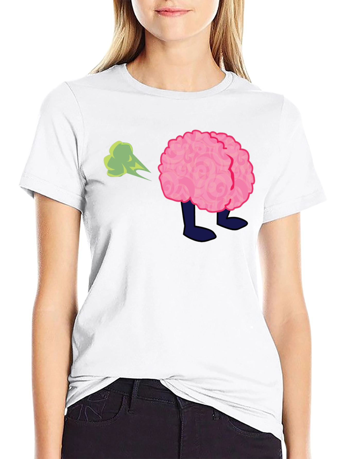 Black Funny Brain Fart T-Shirt - Adult Humor Tee view 9