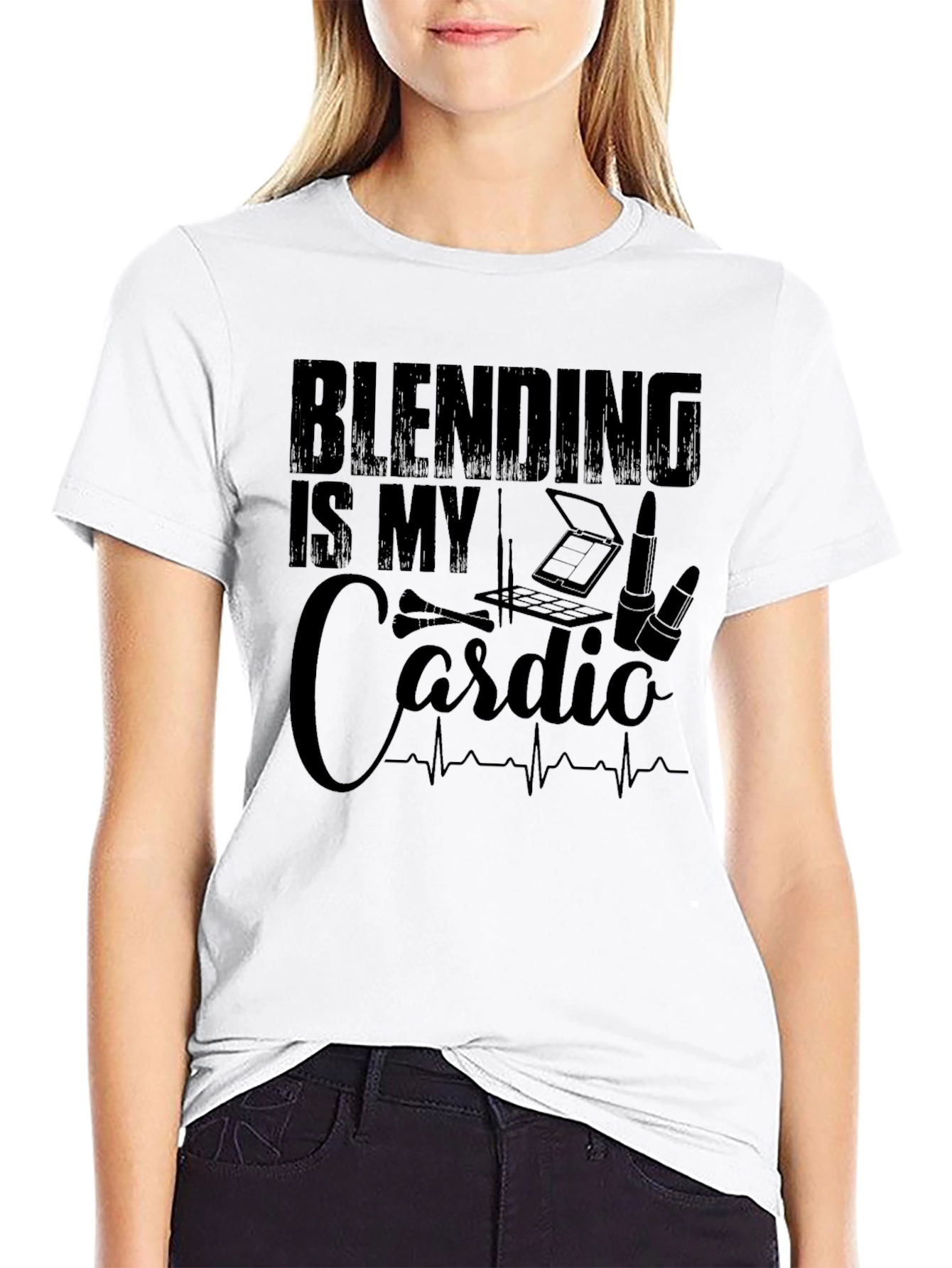Black Blending Is My Cardio Graphic T-Shirt view 9
