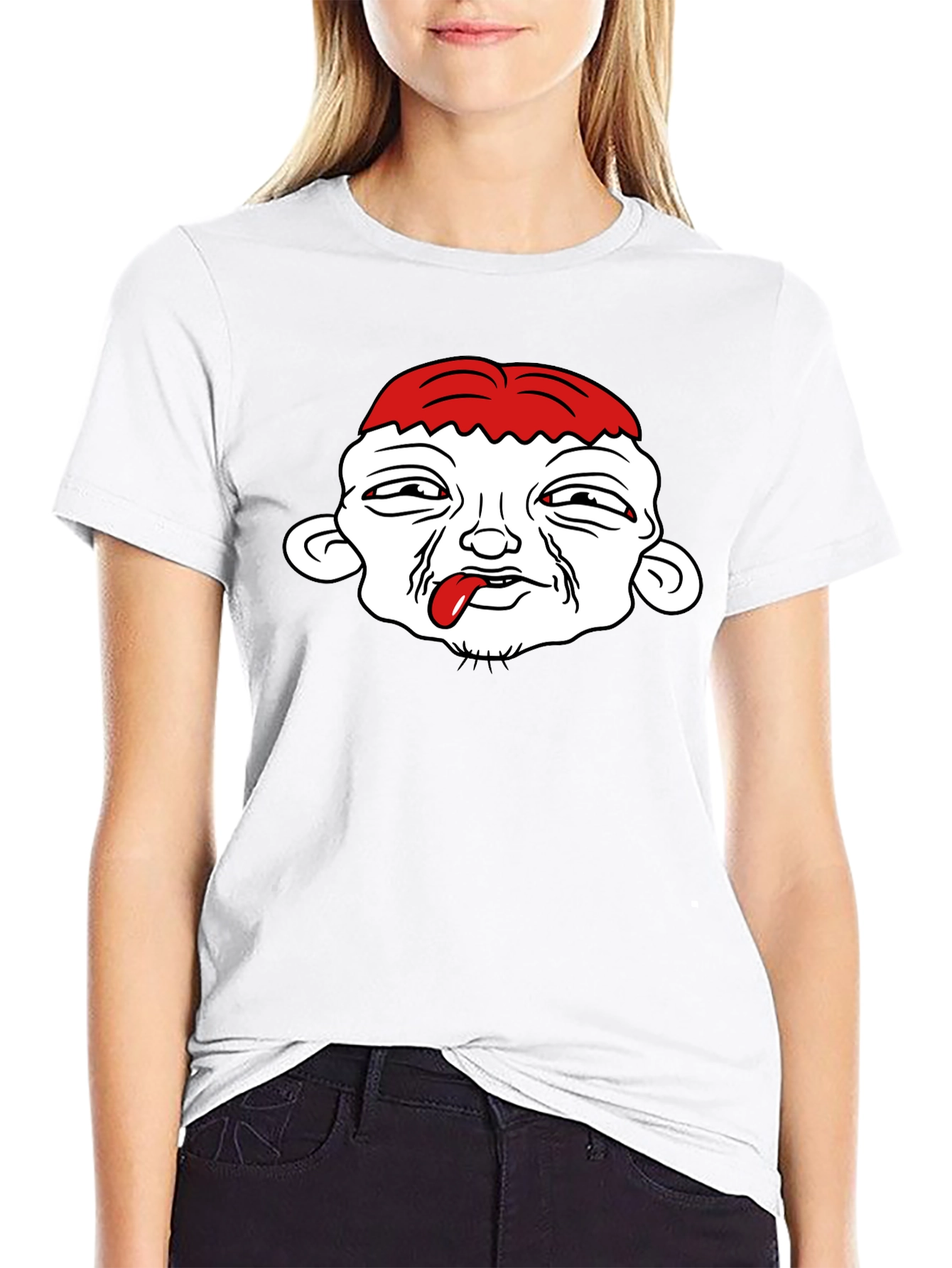 Black Funny Brain Cartoon Graphic T-Shirt view 9