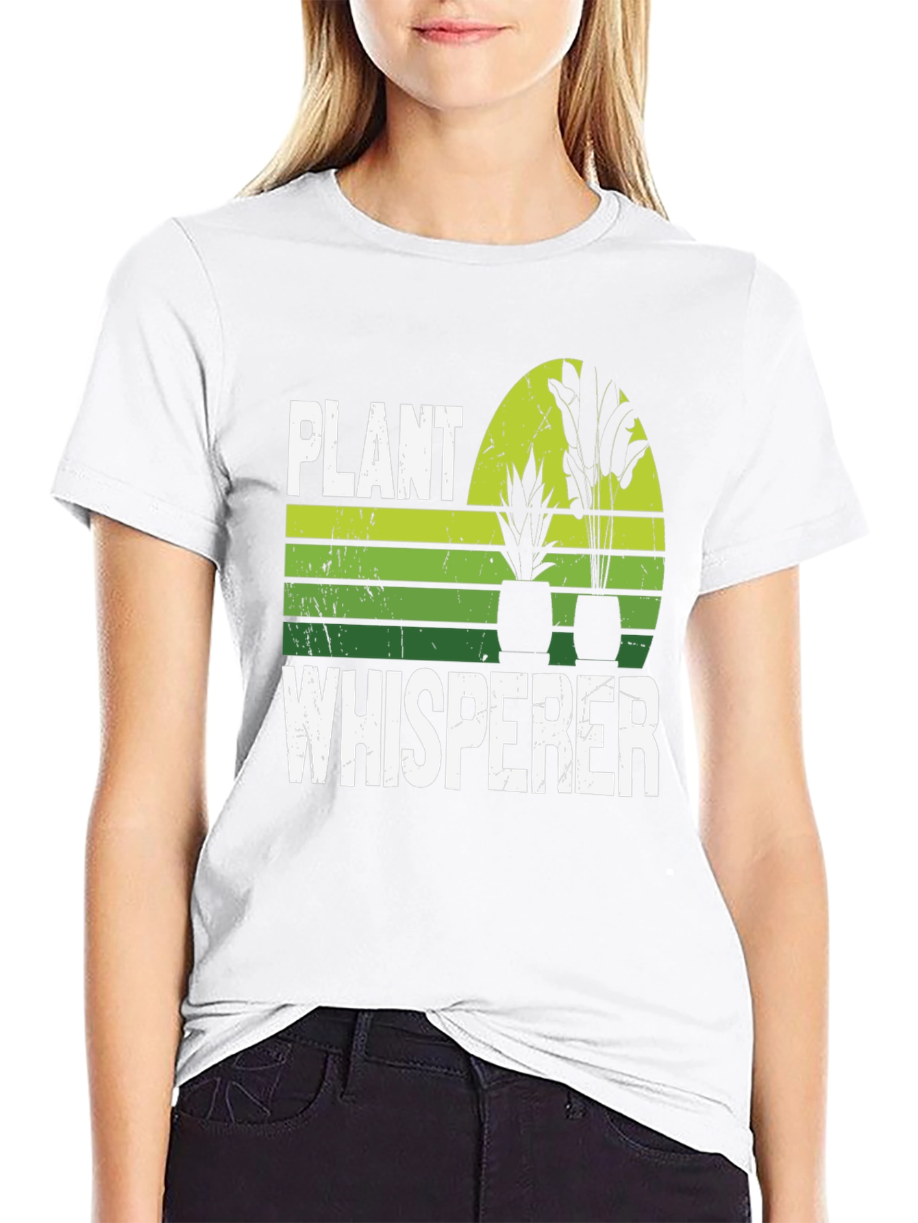 Black Plant Whisperer Graphic T-Shirt - Gardening Gift view 9