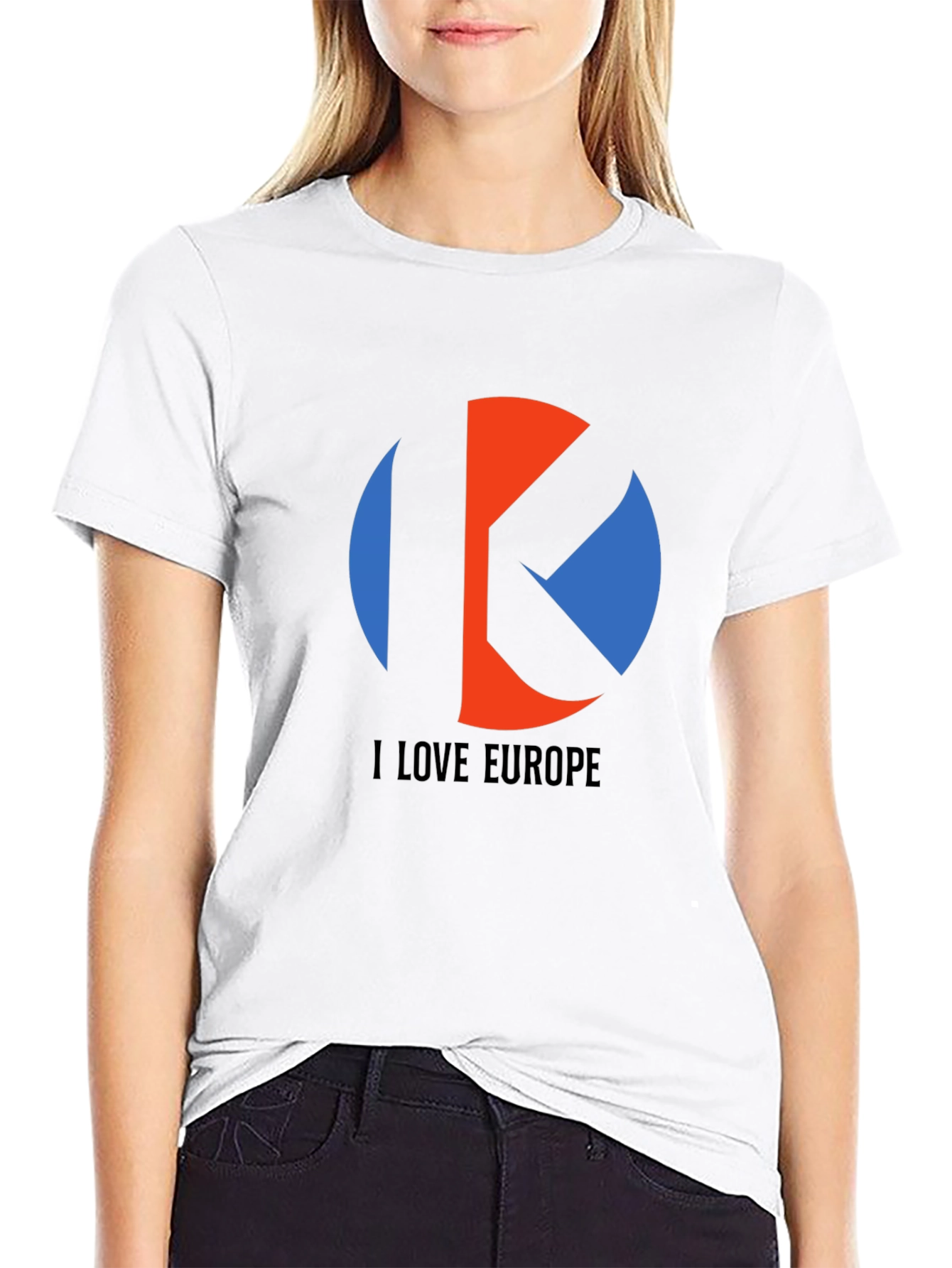 Black I Love Europe Graphic Tee view 9