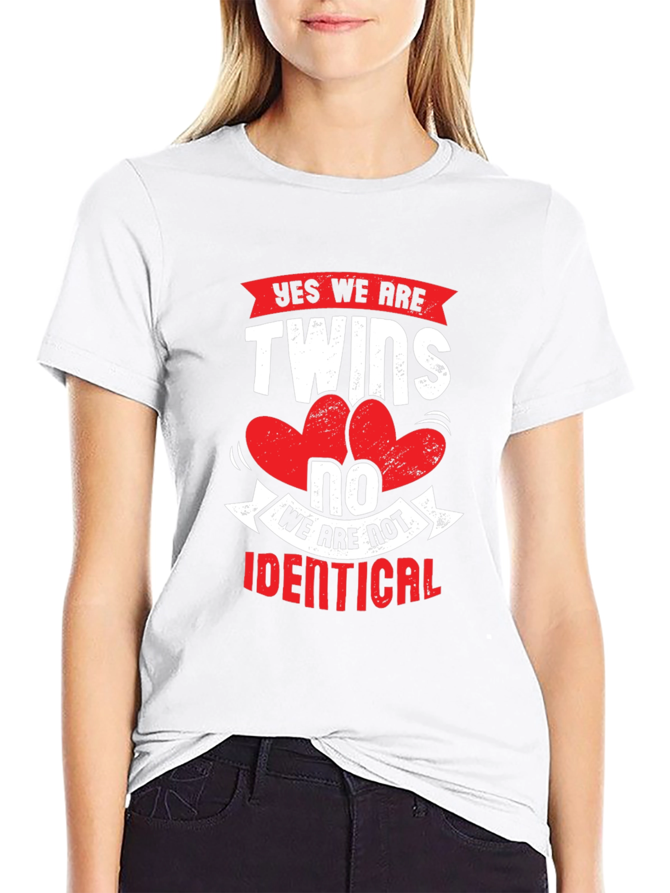 Black Yes We Are Twins T-Shirt - Novelty Tee view 9