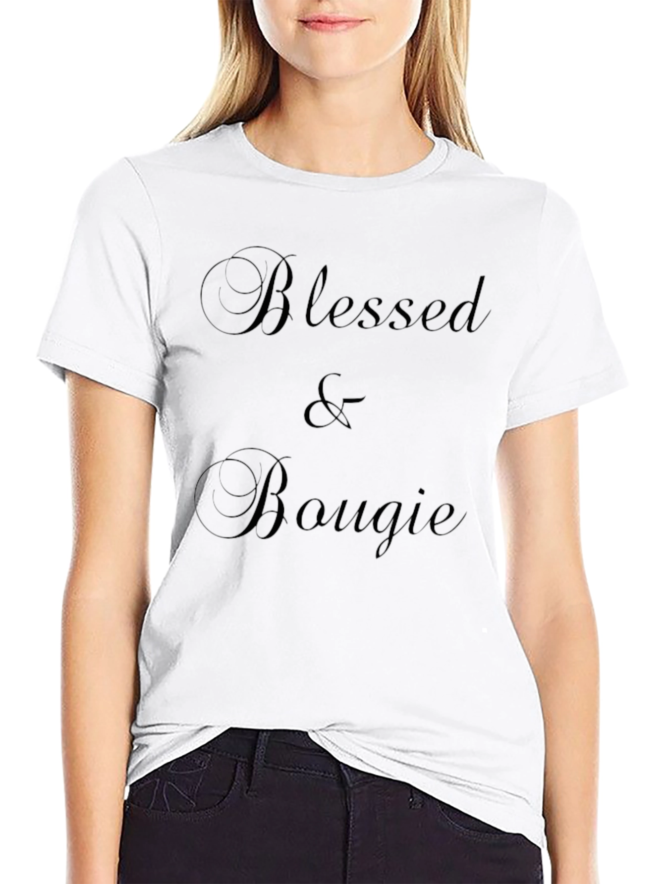 Black Blessed & Bougie Black T-Shirt view 9