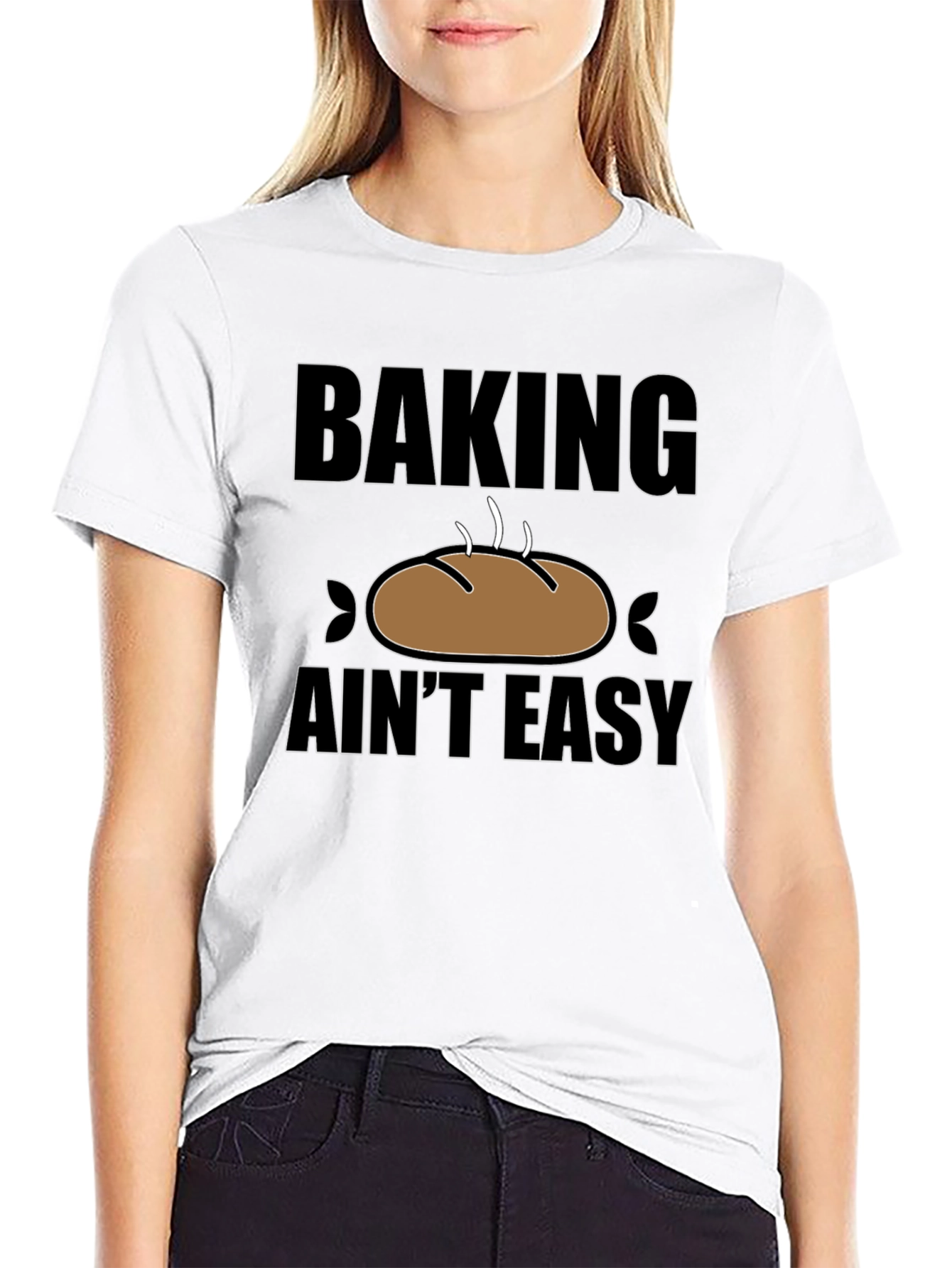 Black Baking Ain't Easy T-Shirt - Funny Baker Gift view 9