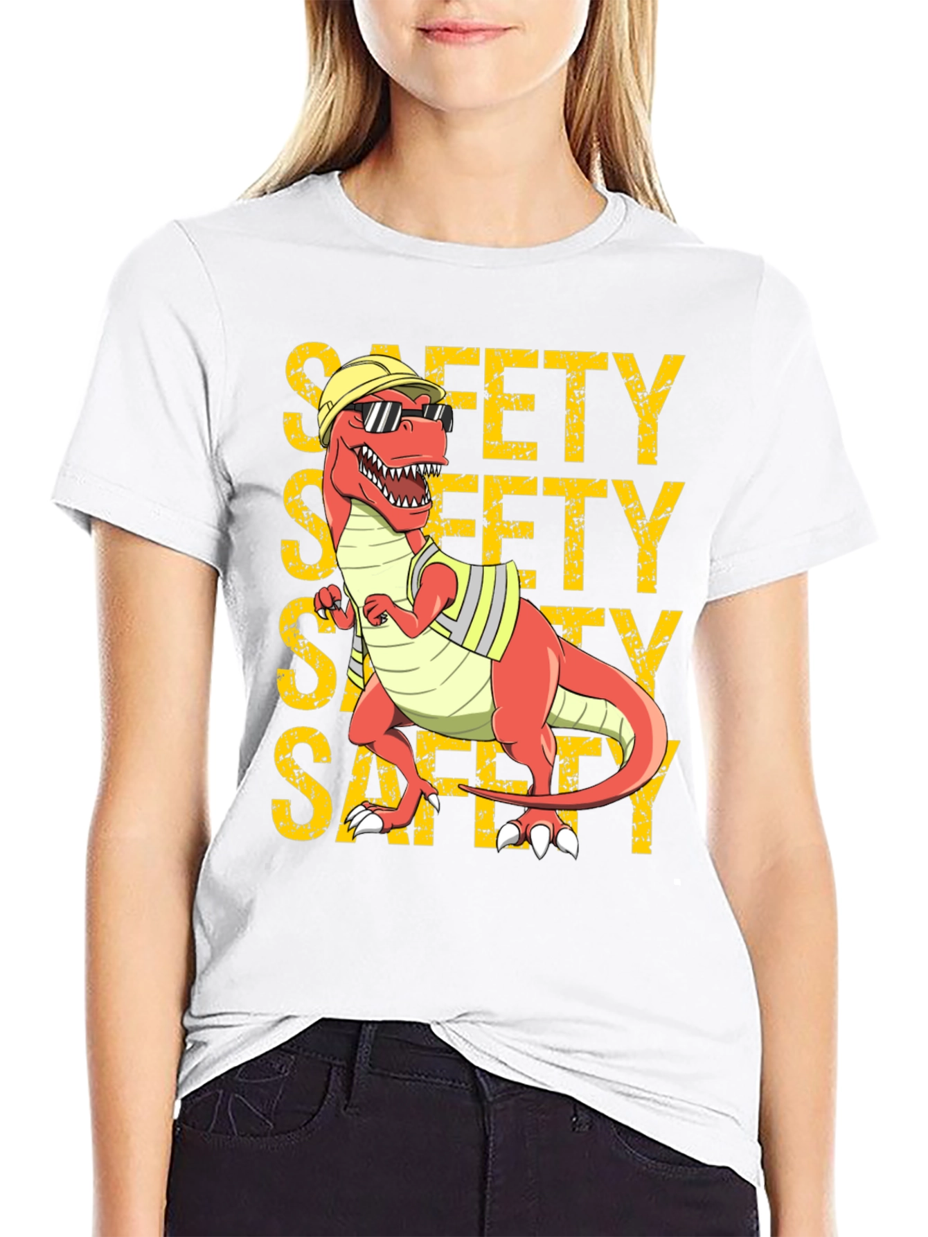 Black Safety Dino T-Shirt view 9