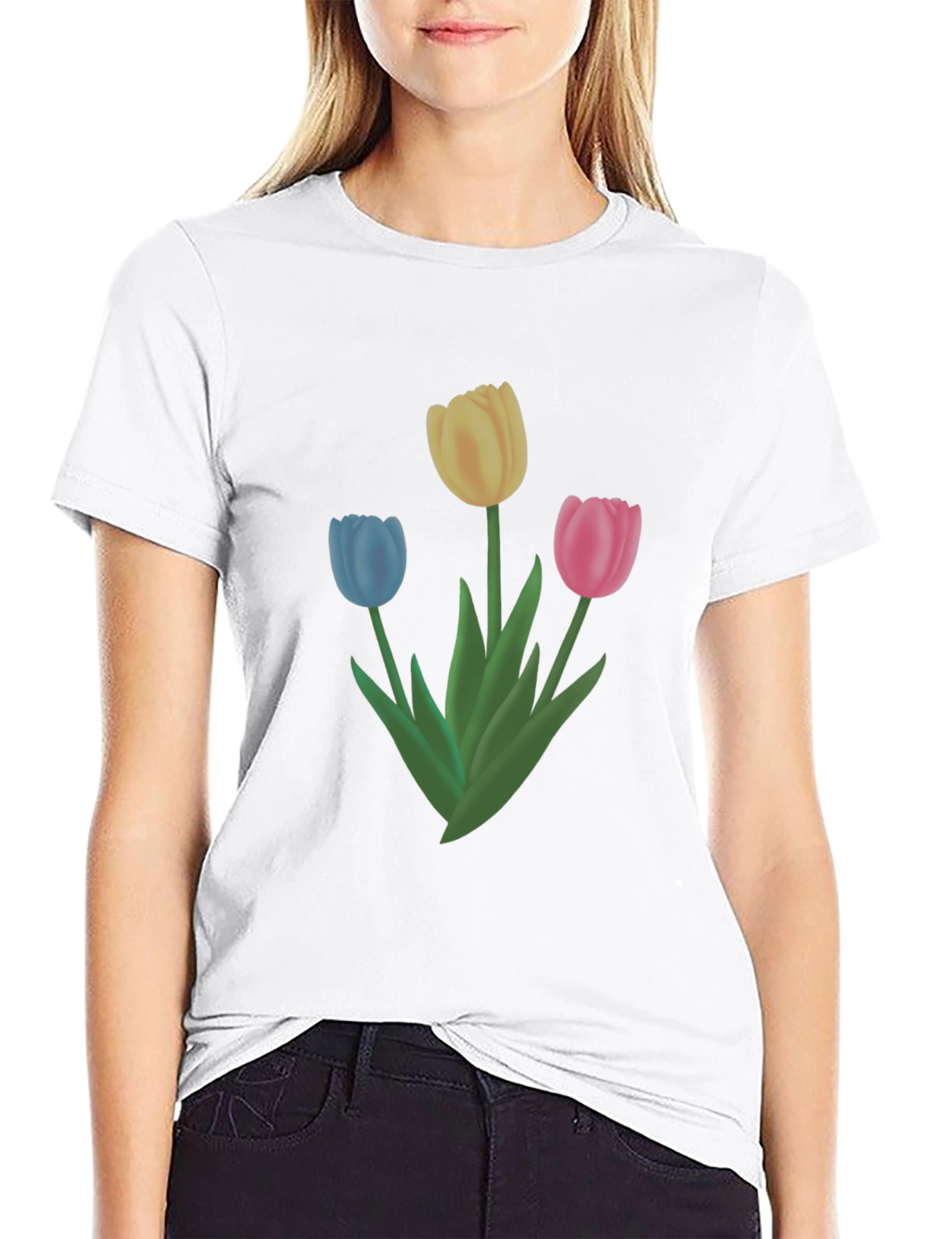 Black Tulip Trio Graphic Tee - Casual Comfort view 9