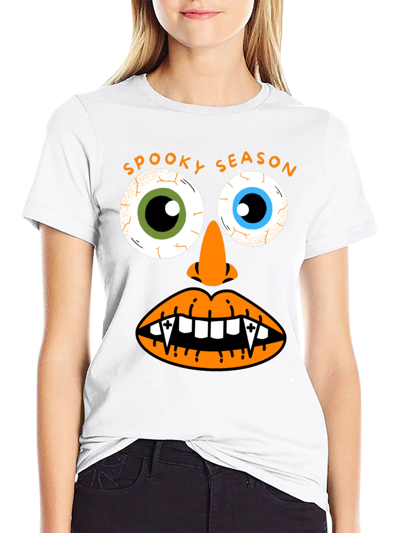 Black Spooky Season Graphic Tee view 9