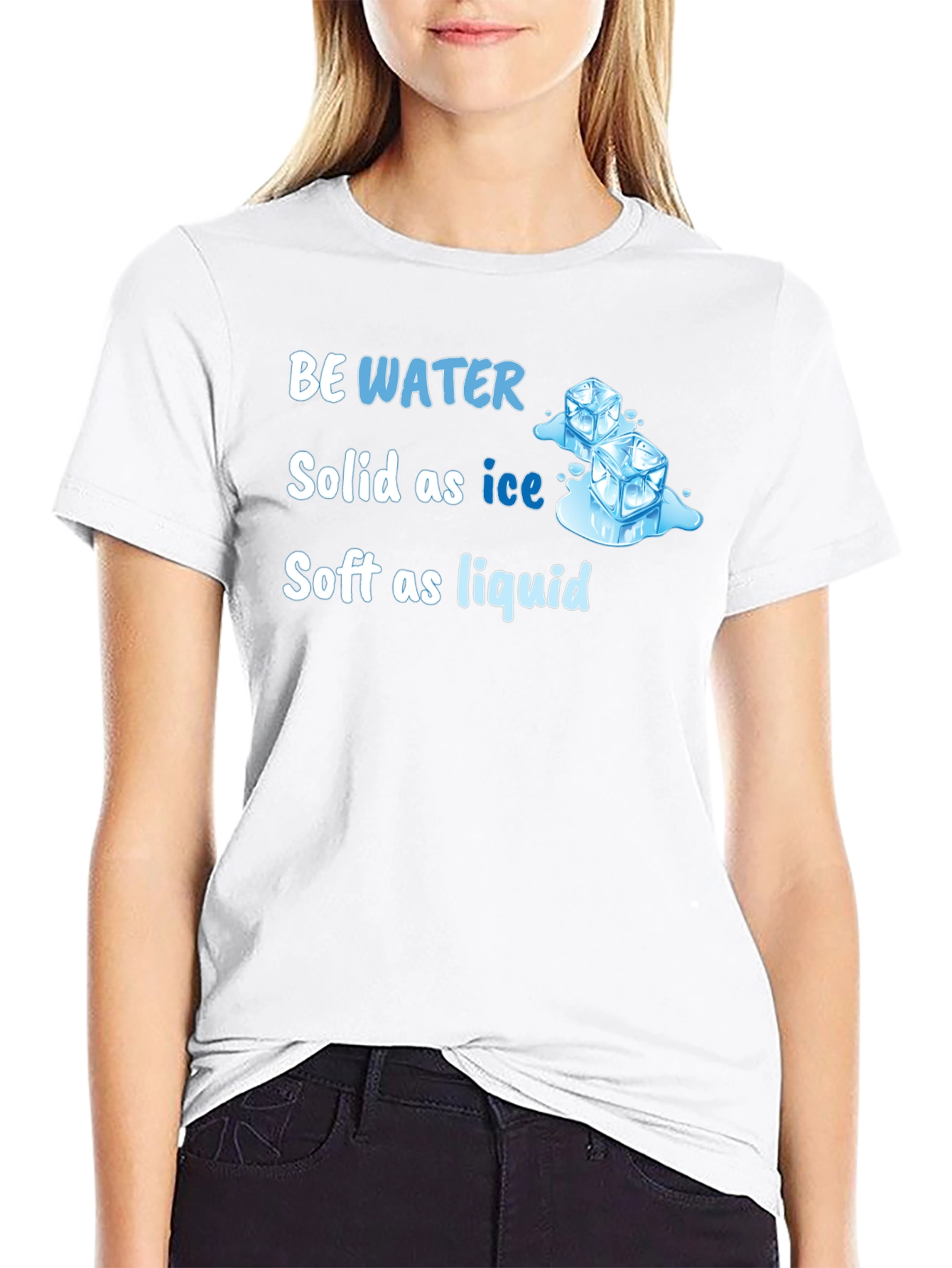 Black Be Water Ice Cube Graphic Tee - Solid as Ice, Soft as Liquid view 9
