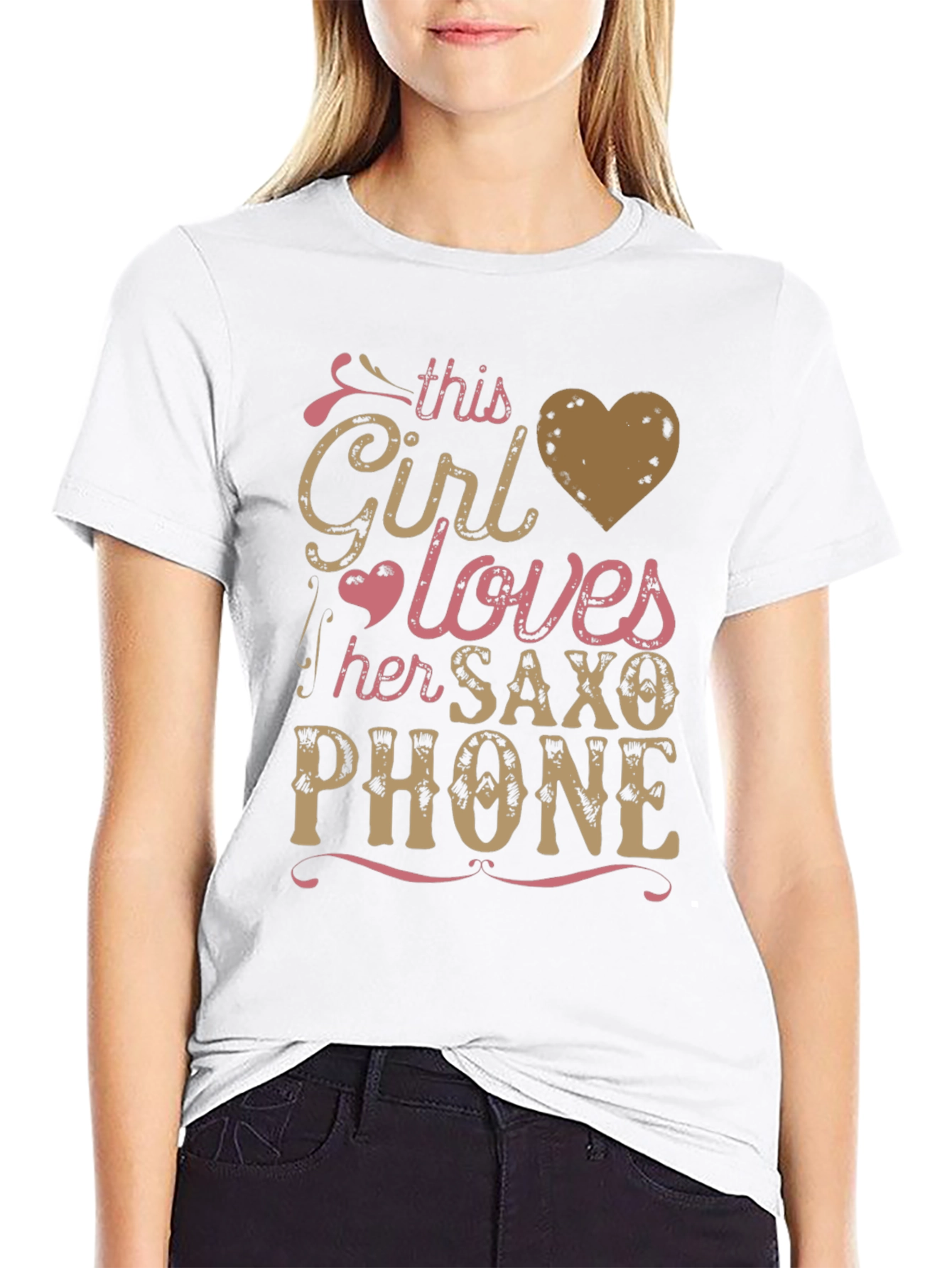 Black Girl Loves Saxophone T-Shirt Funny Music Tee view 9