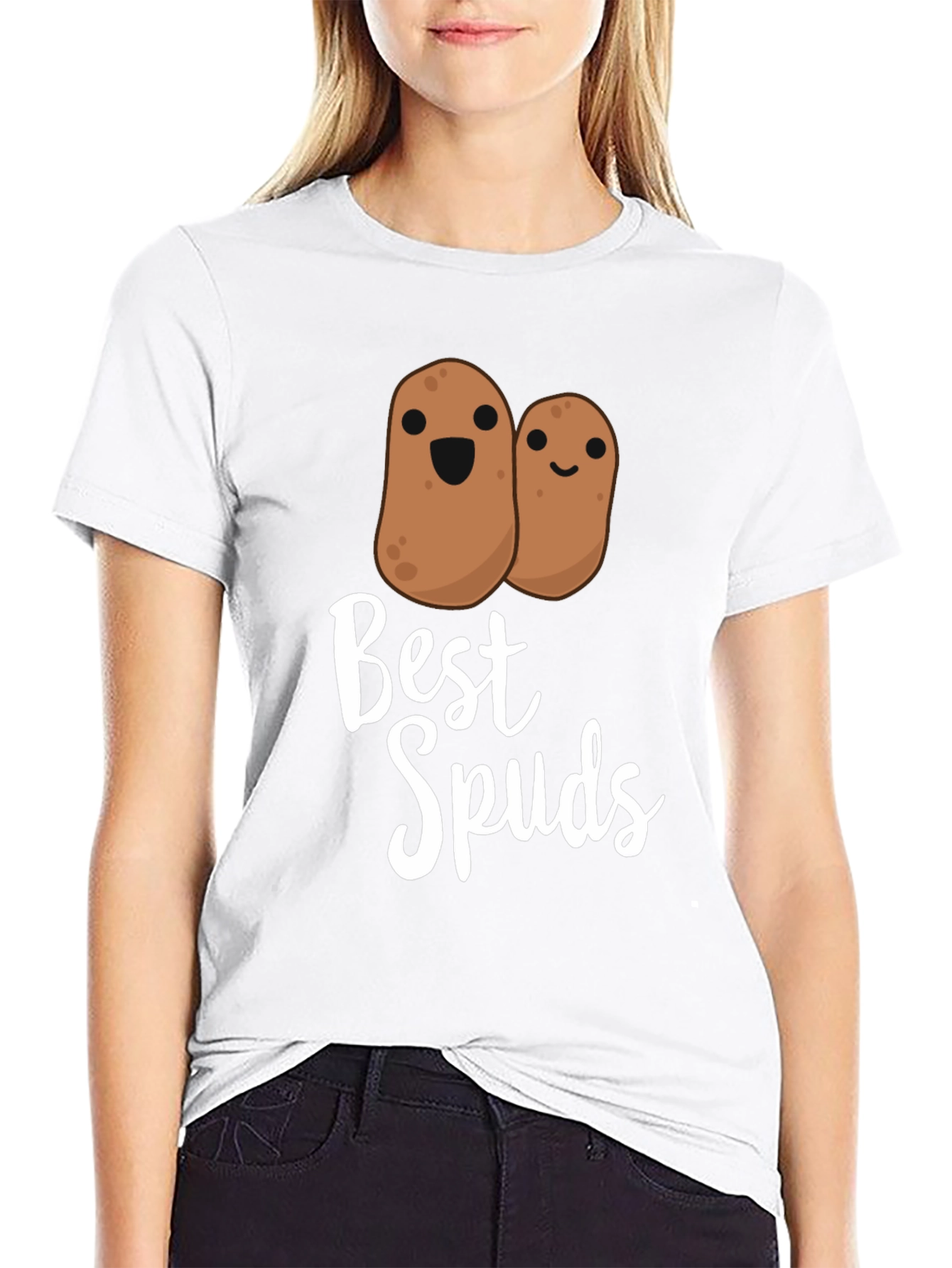 Black Best Spuds T-Shirt - Funny Potato Graphic Tee view 9