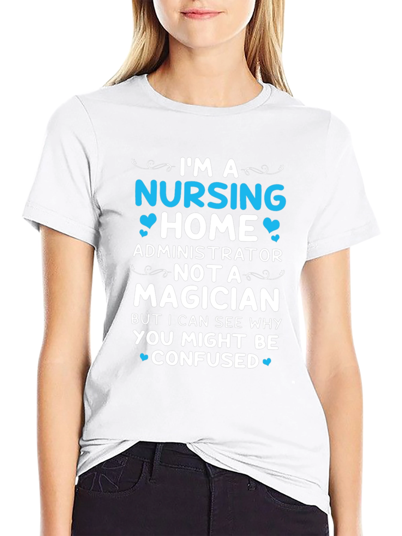Black Nursing Home Administrator T-Shirt view 9