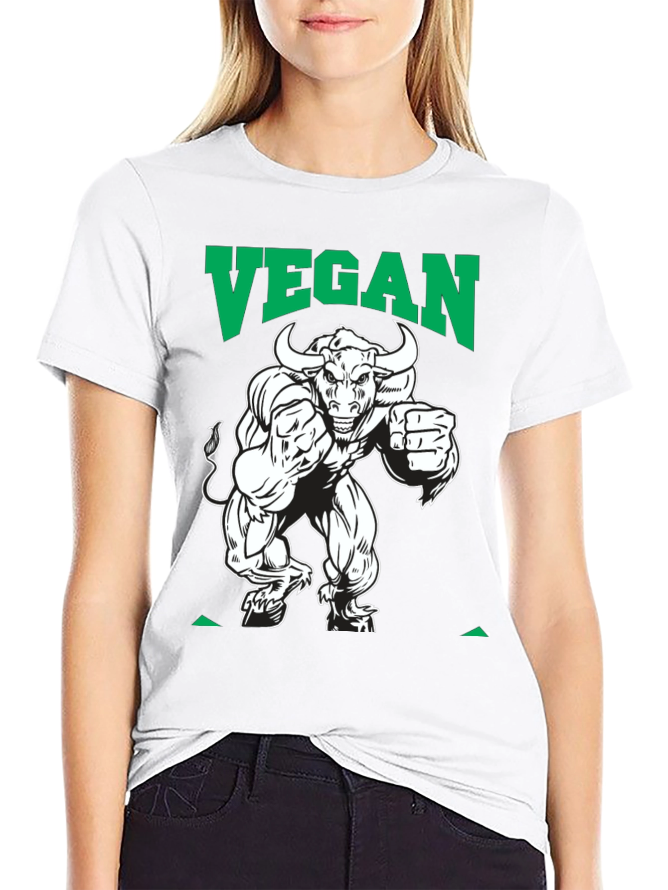Black Vegan Bull T-Shirt view 9