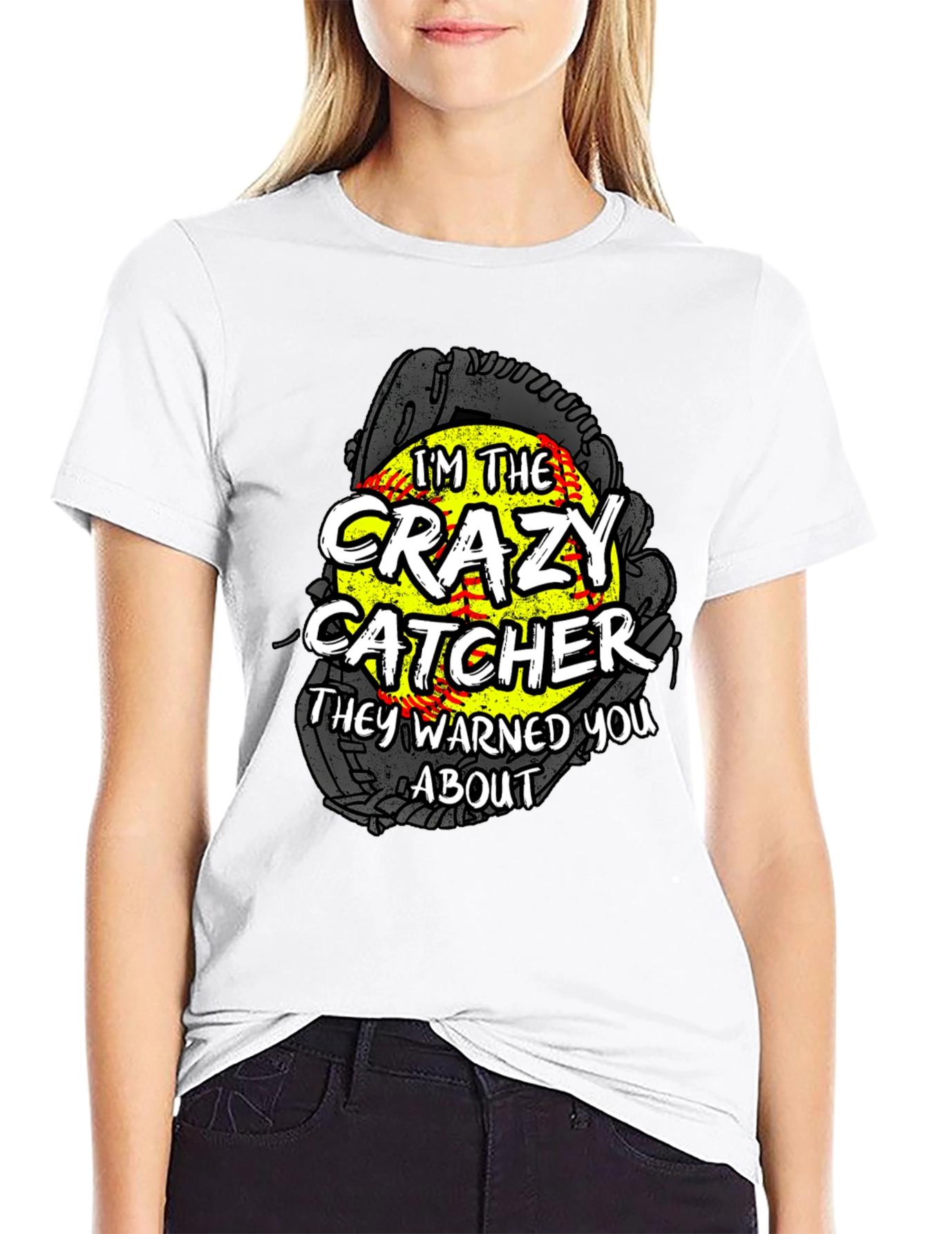 Crazy Catcher Softball Graphic Tee - 9