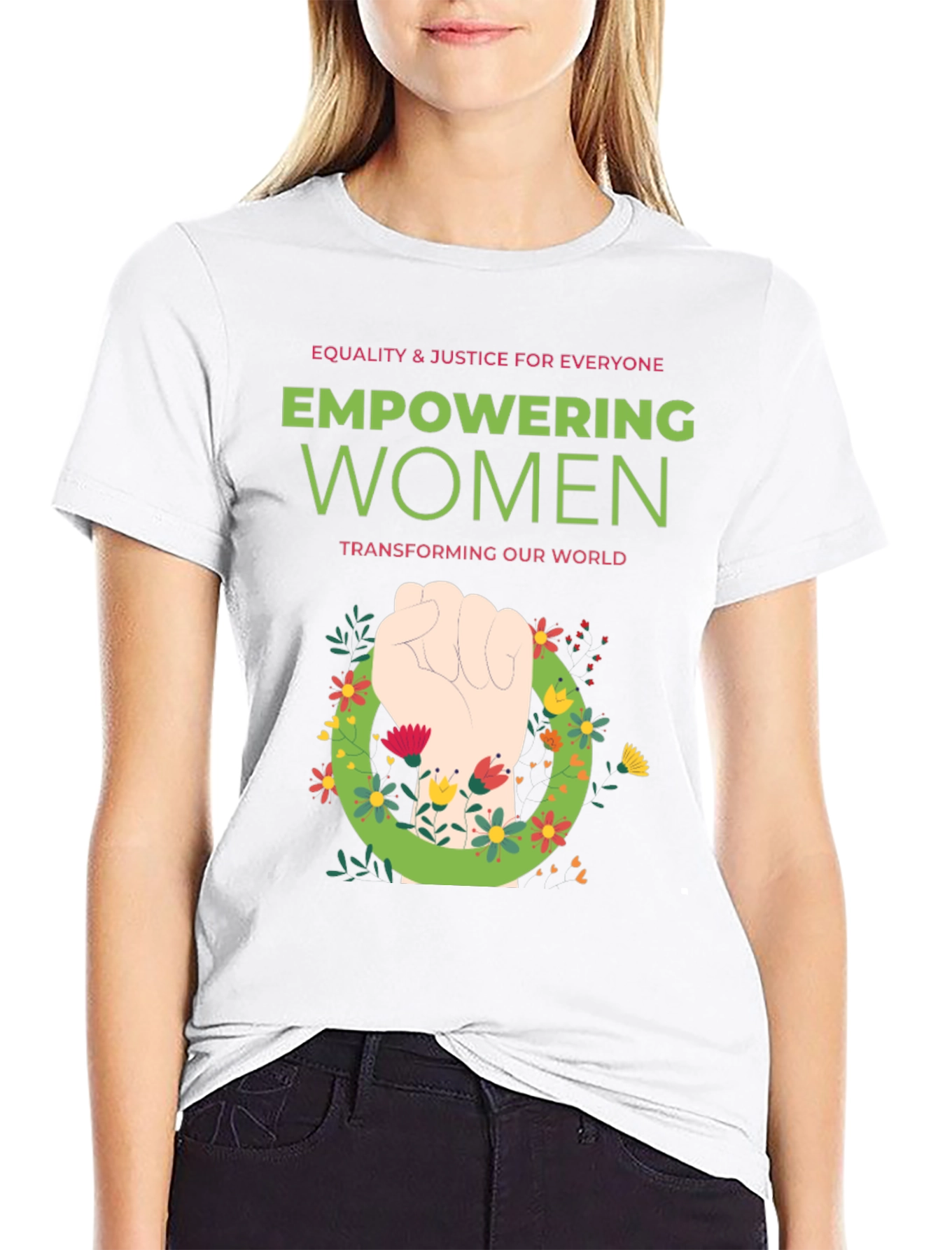 Black Empowering Women T-Shirt - Equality and Justice Tee view 9