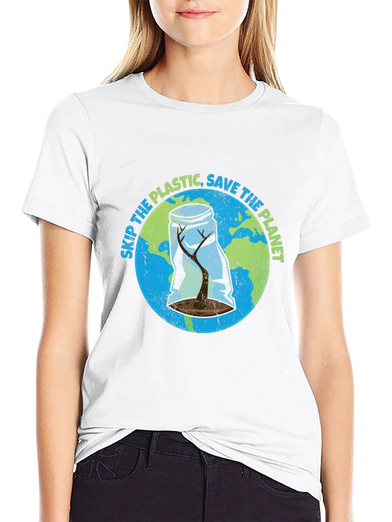 Black Save The Planet Graphic T-Shirt view 9