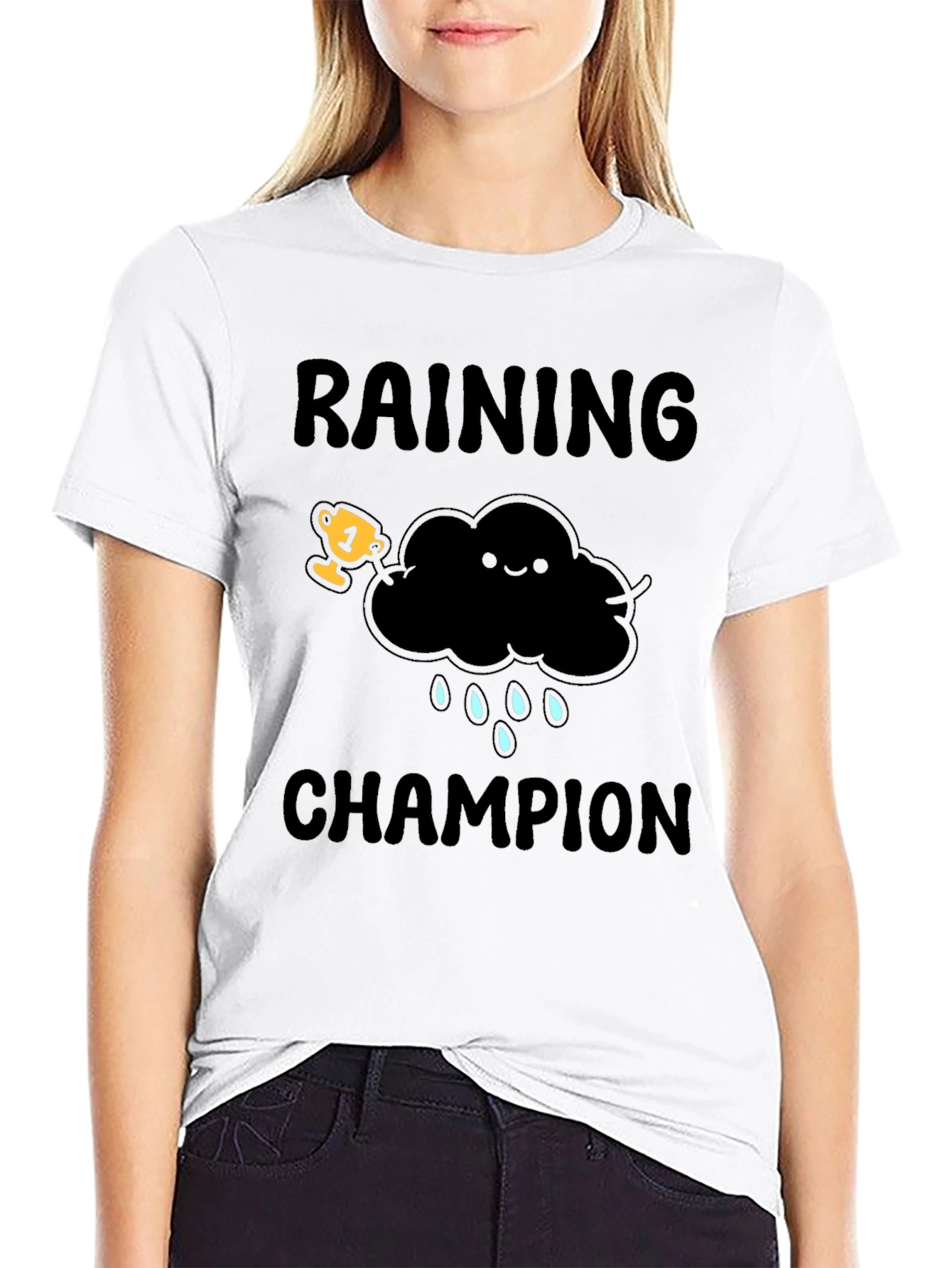 Black Raining Champion Graphic T-Shirt view 9