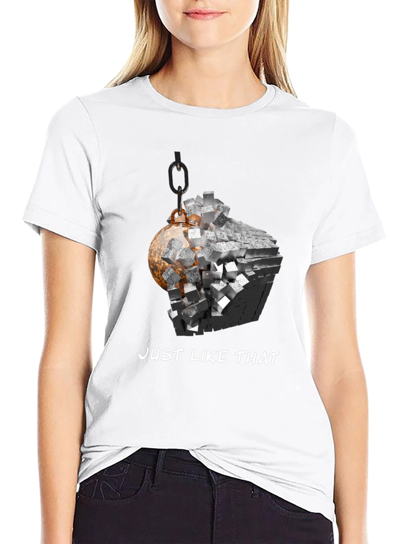 Black Demolition Ball Graphic Tee - Just Like That T-Shirt view 9