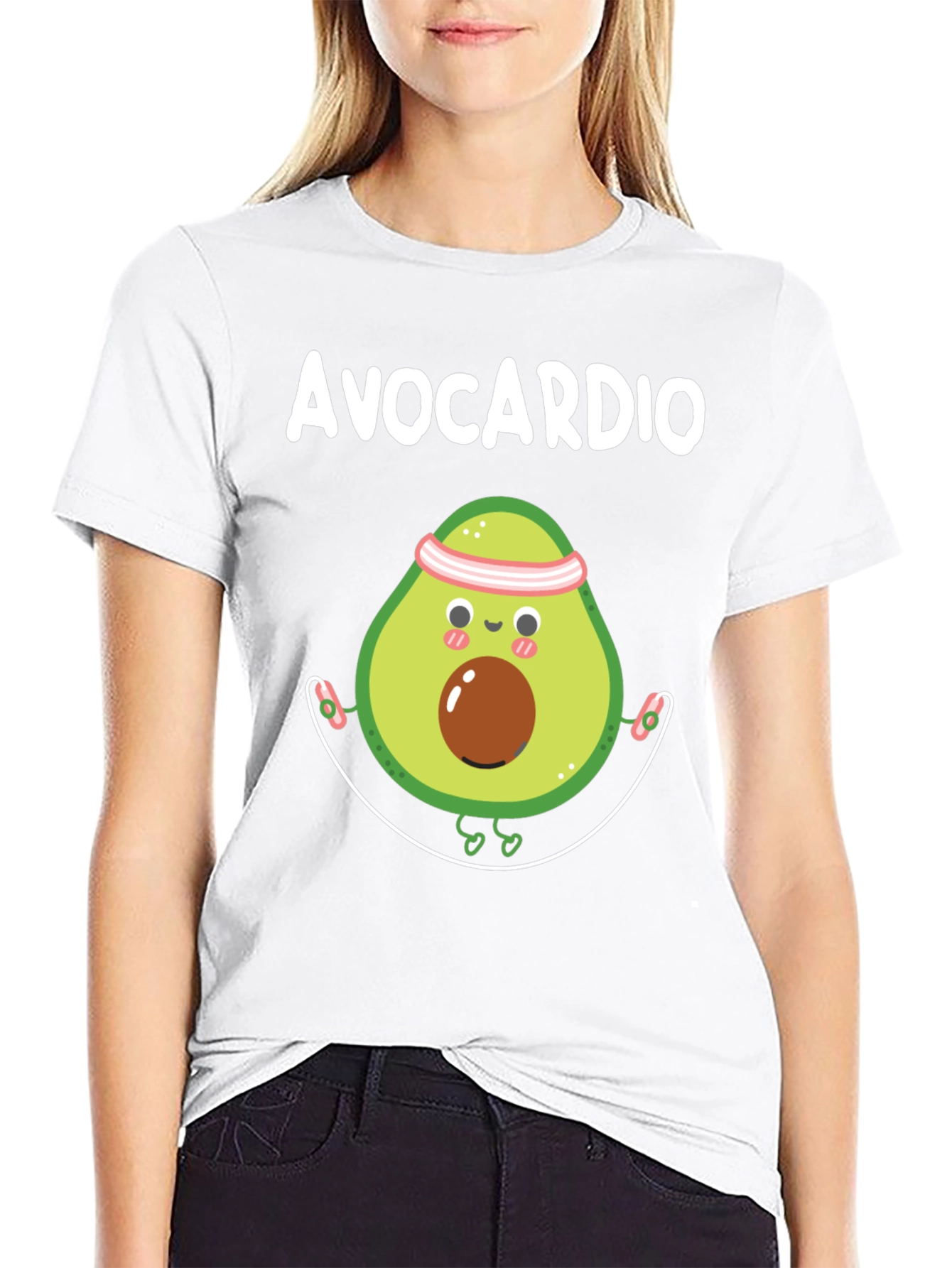 Black Avocardio Graphic Tee - Fitness Humor T-Shirt view 9
