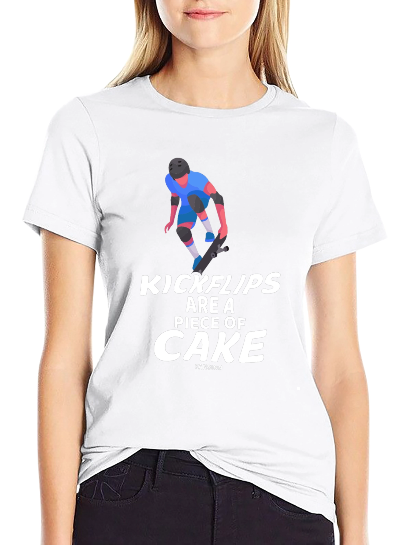 Black Kickflips Cake Graphic Tee - Skater Style view 9