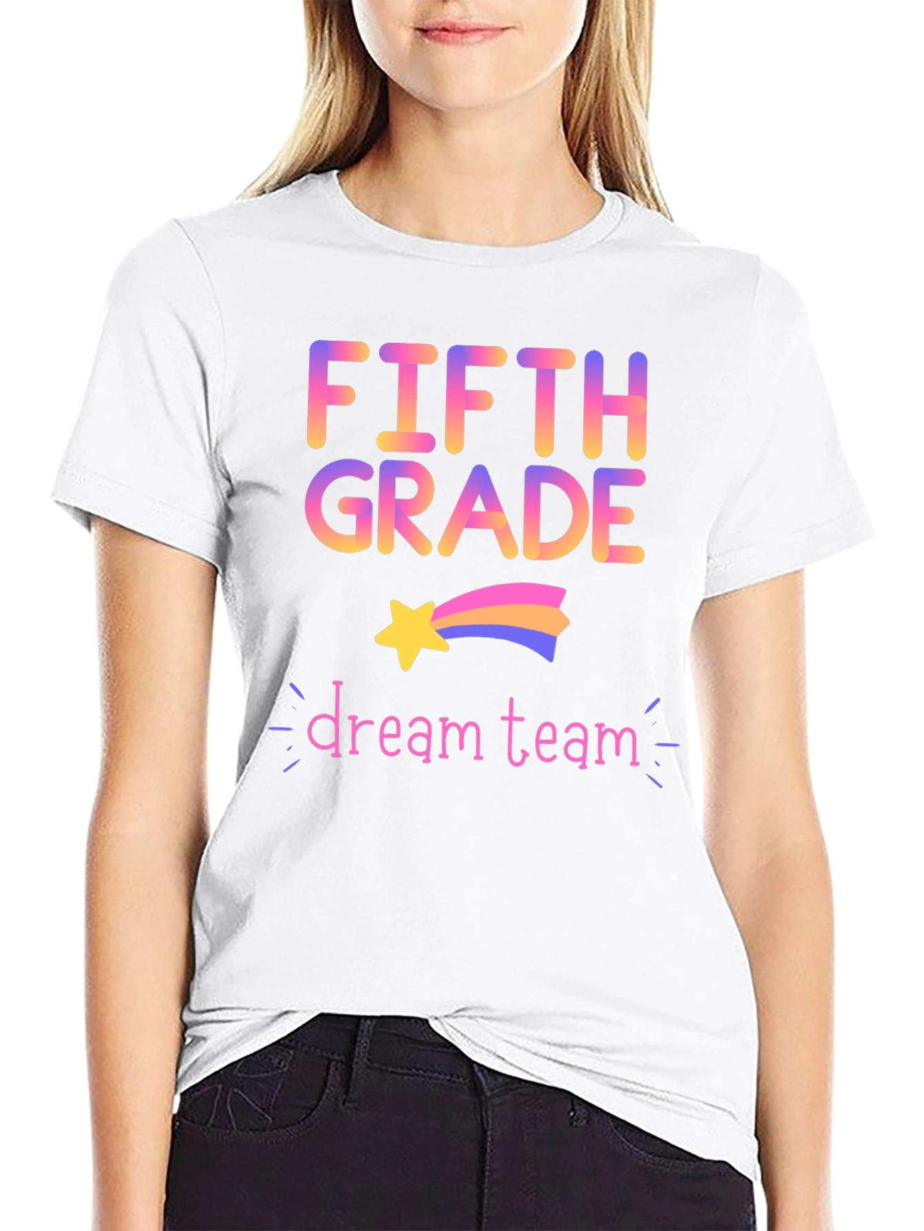 Black Fifth Grade Dream Team Black T-Shirt view 9