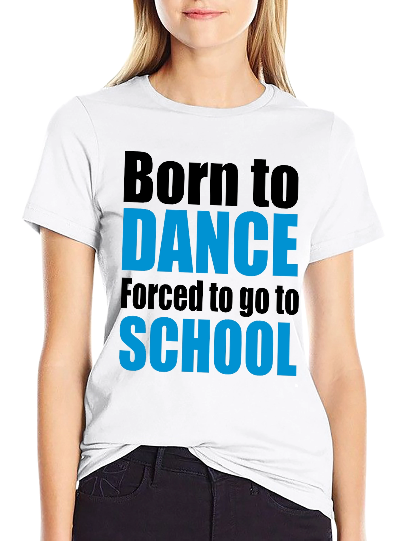 Black Born to Dance T-Shirt - Funny School Tee view 9