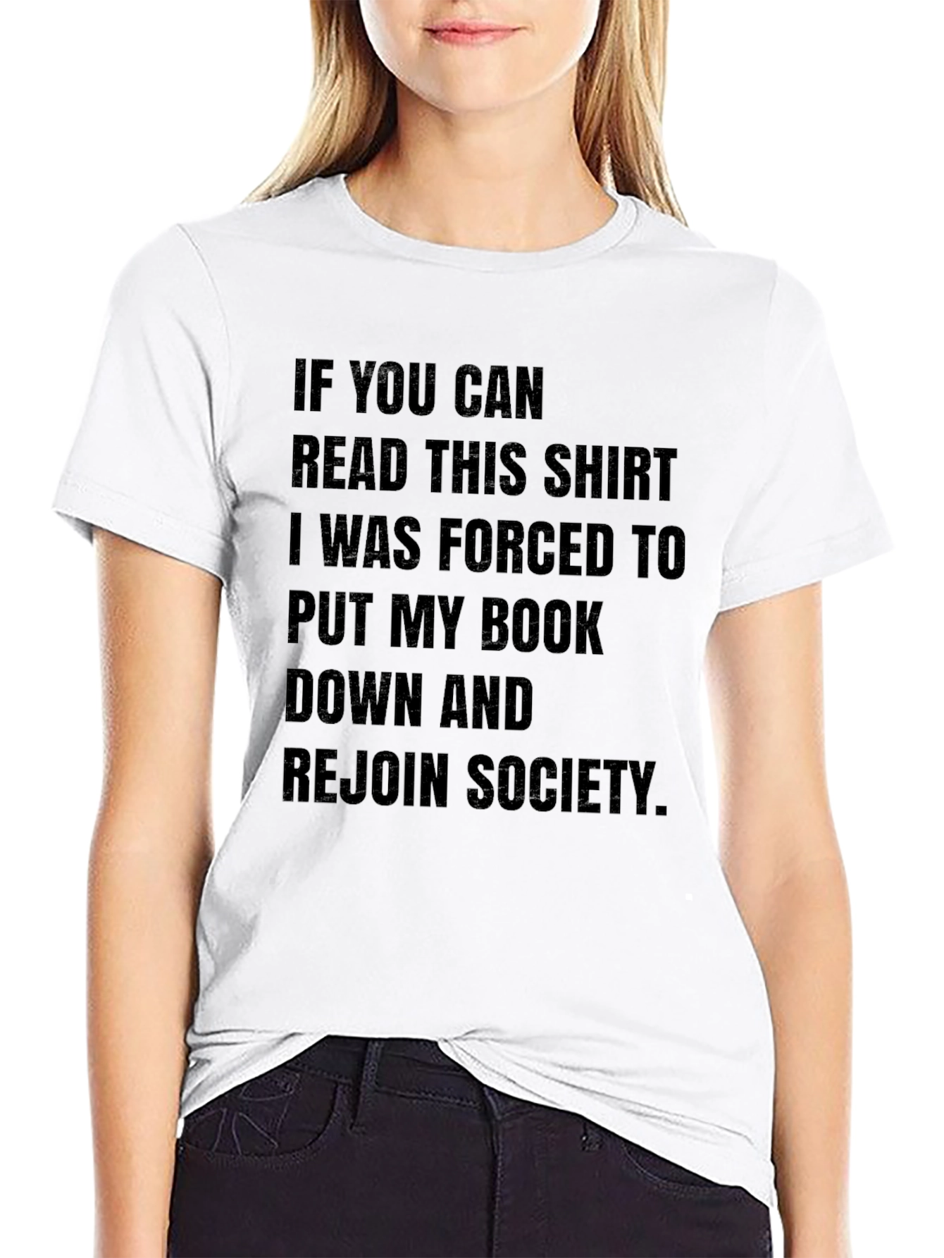 Black Funny Book Lover T-Shirt: If You Can Read This view 9