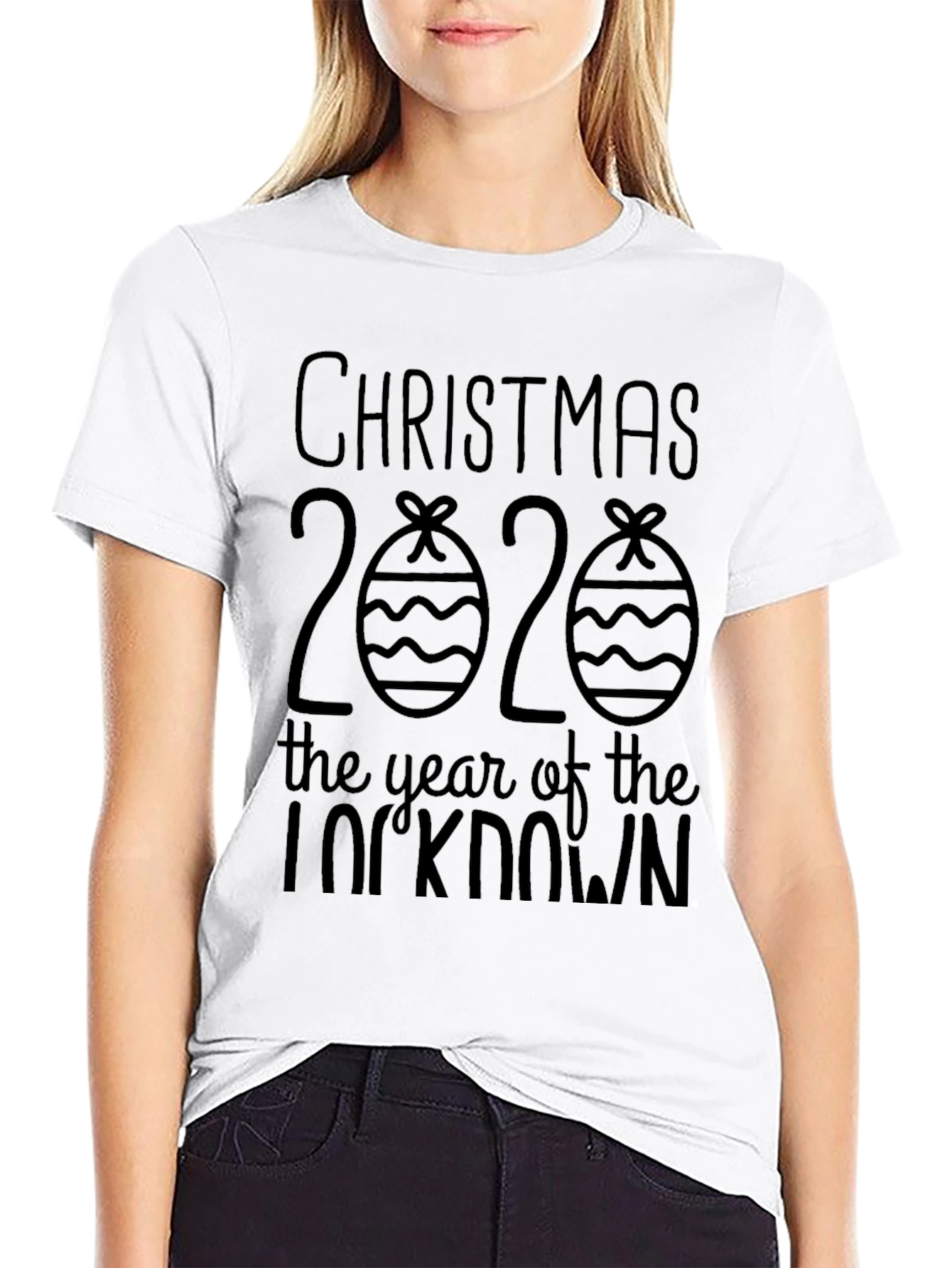 Black Christmas 2020 Lockdown Novelty T-Shirt view 9