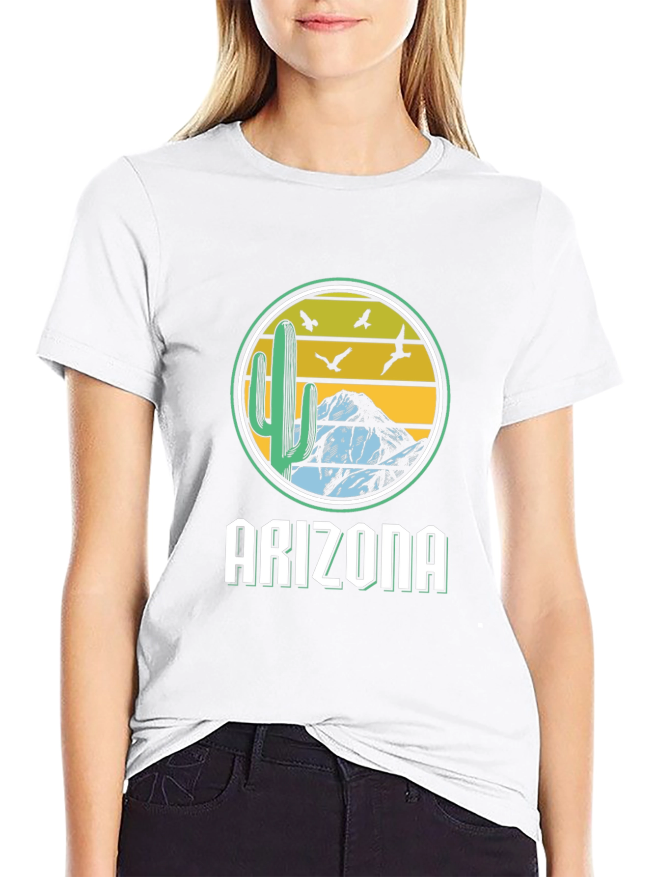 Black Arizona Desert Graphic Tee - Unisex Black T-Shirt view 9