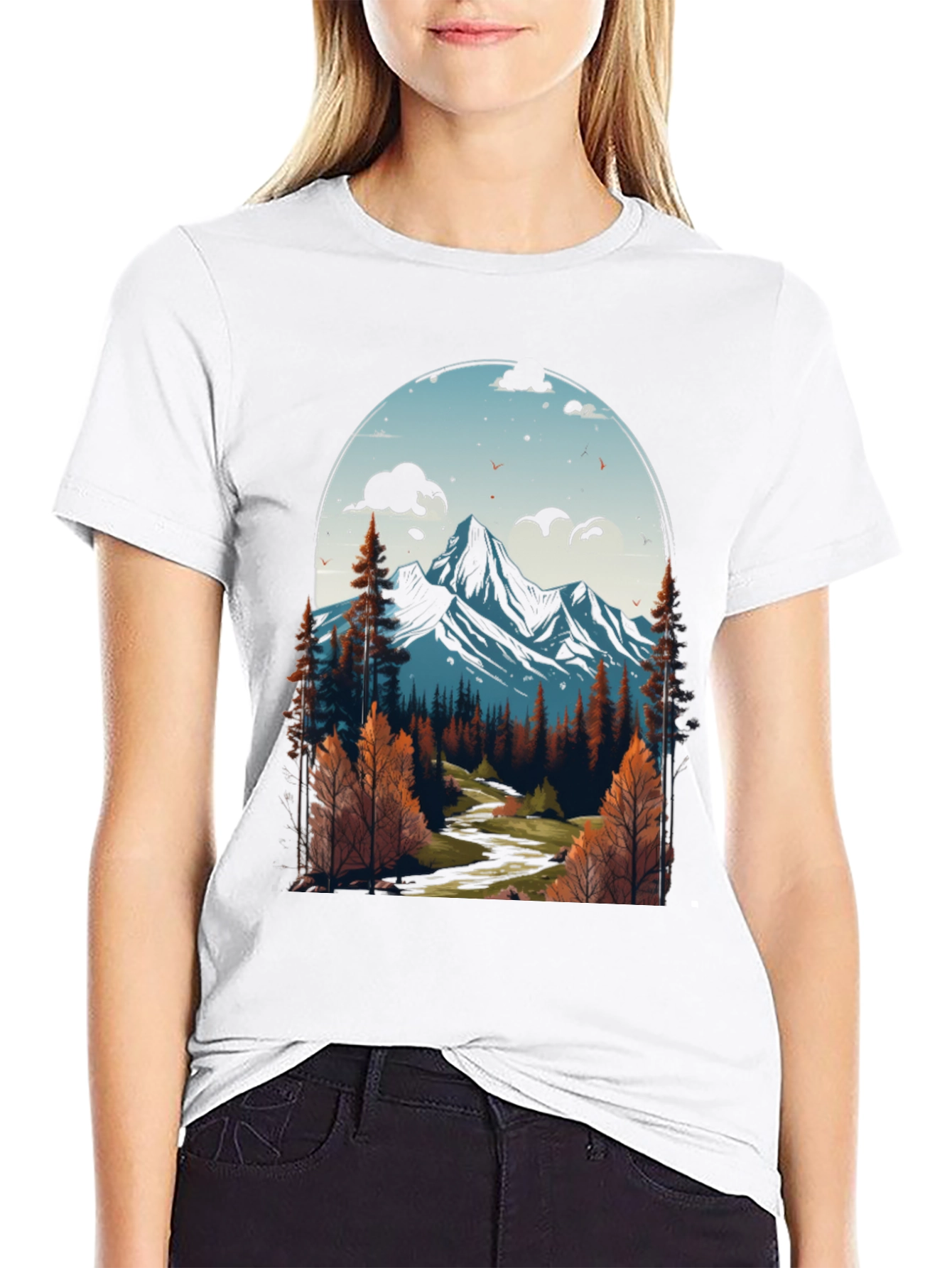 Black Mountain Vista Graphic Tee - Nature Inspired Design view 9