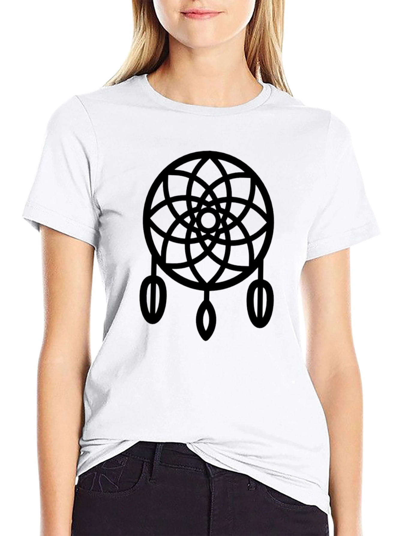 Black Dreamcatcher Graphic T-Shirt - Stylish Black Tee view 9