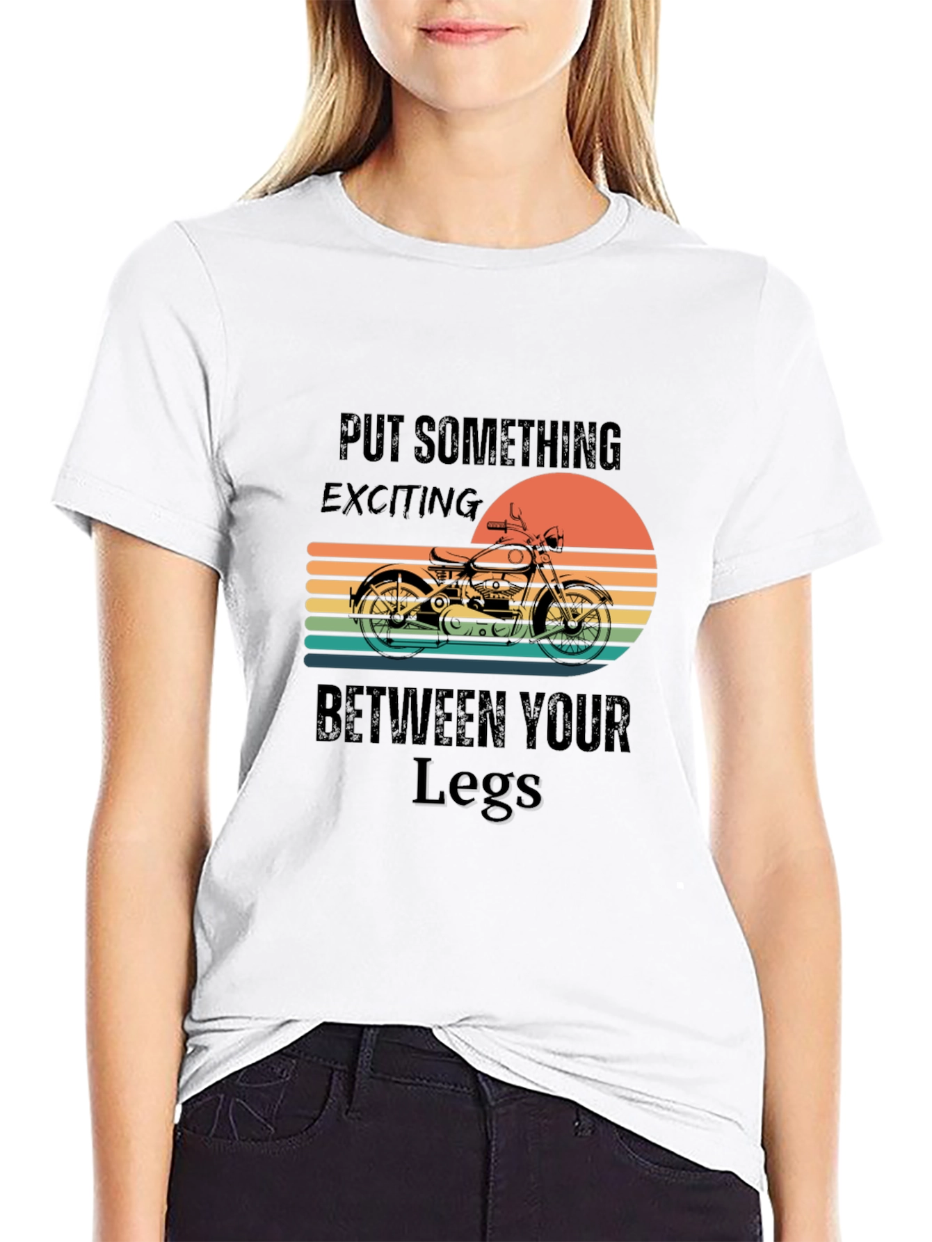 Black Exciting Motorcycle Graphic Tee - Black view 9