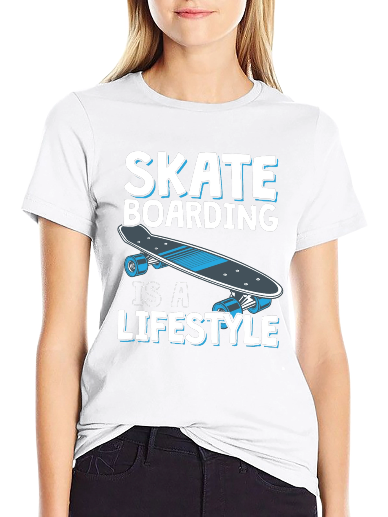 Black Skateboarding Lifestyle Graphic Tee view 9