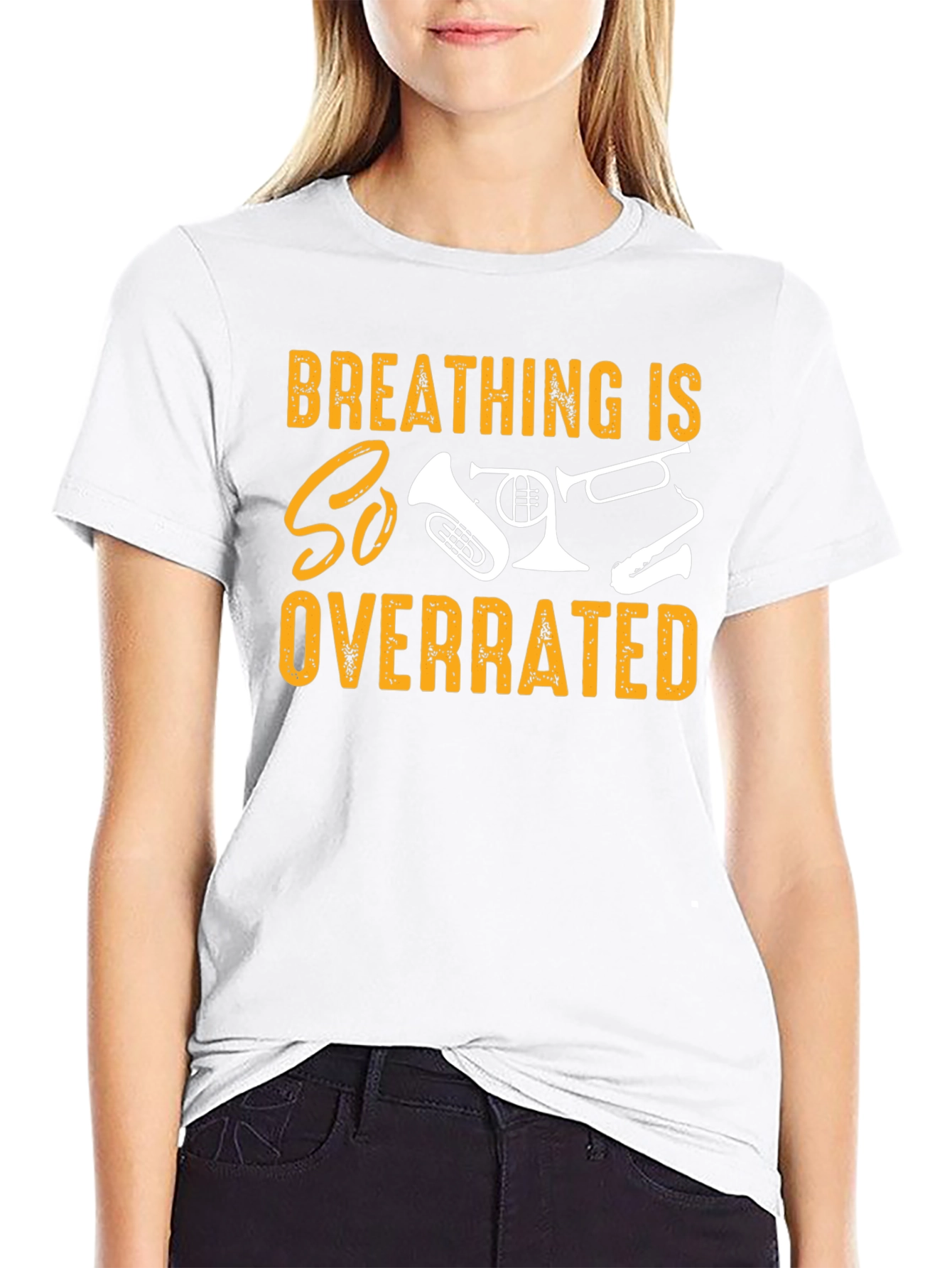 Black Breathing is Overrated Band T-Shirt view 9