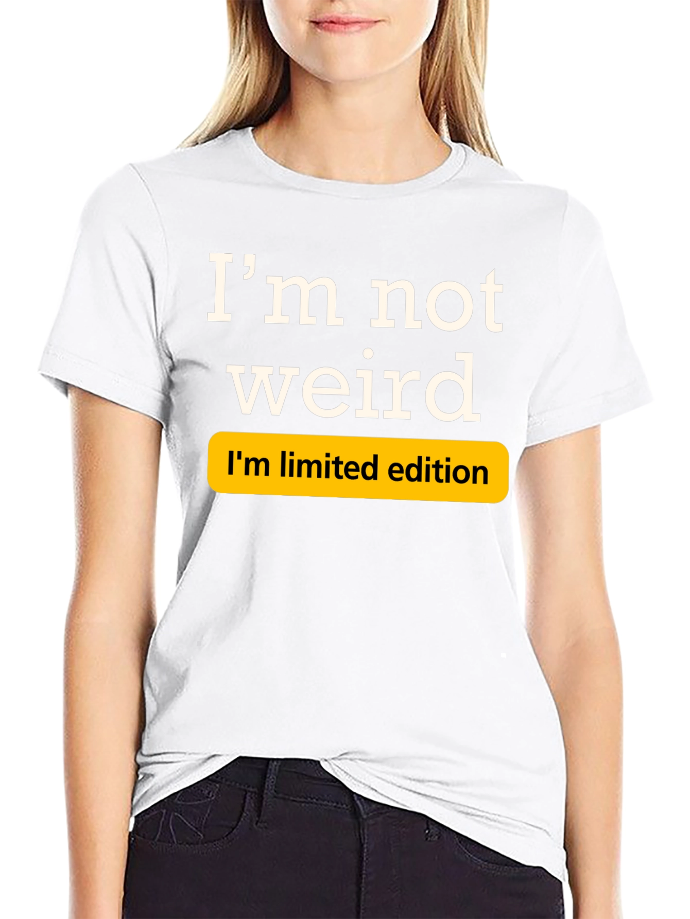 Black I'm Not Weird, Limited Edition Black T-Shirt view 9