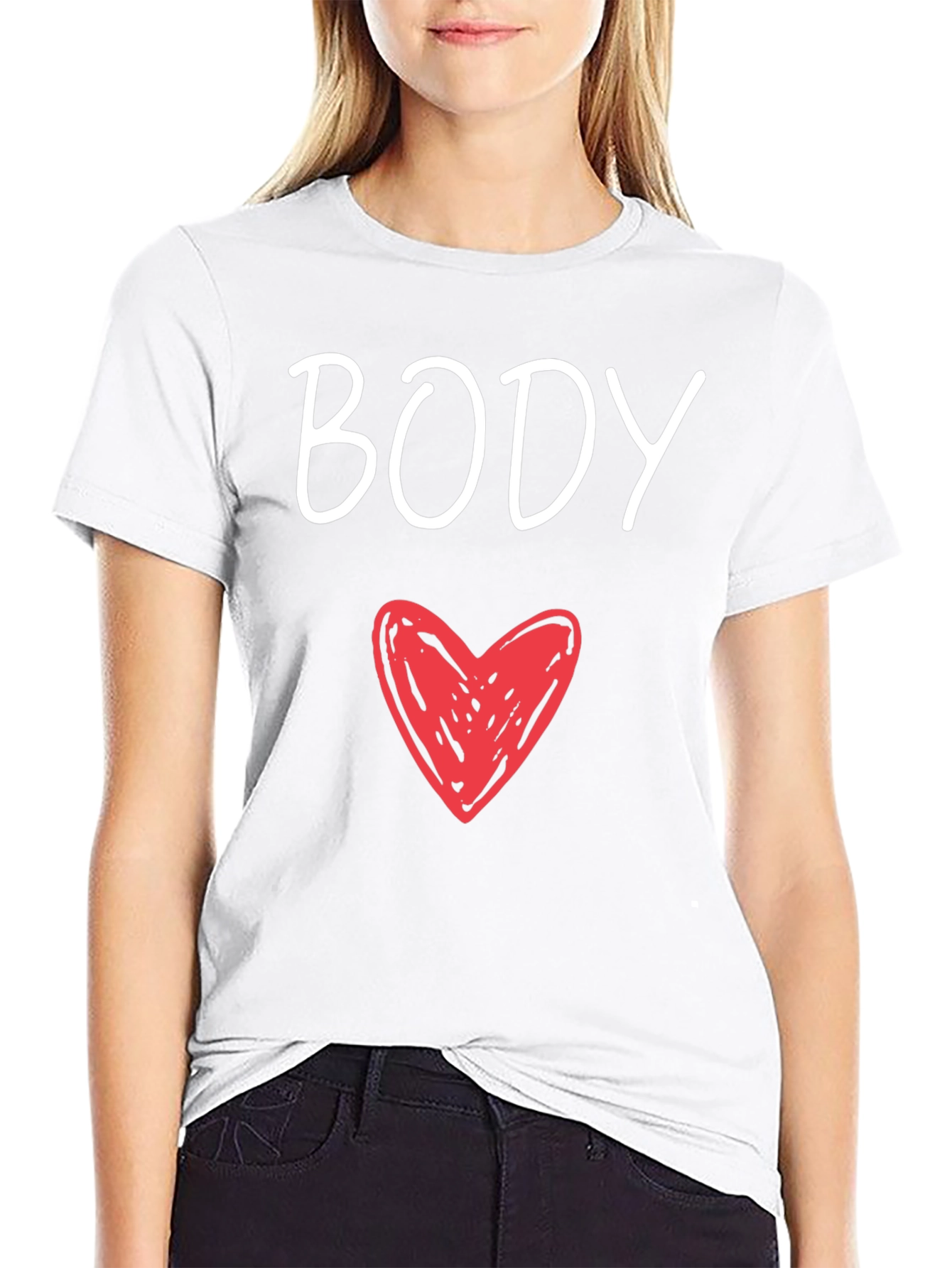 Black Body Heart Graphic Tee - Men's Black T-Shirt view 9