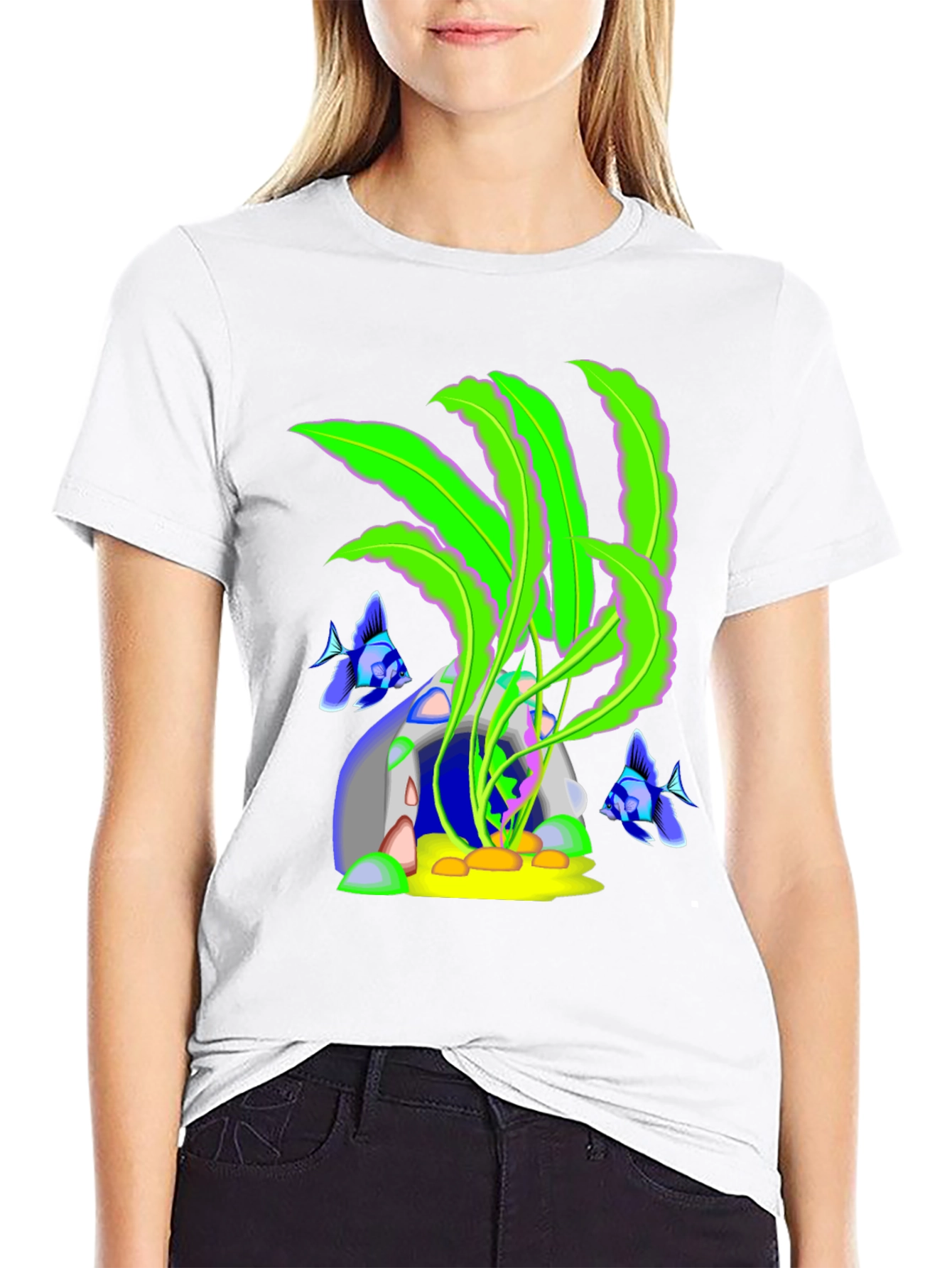 Black Aquarium Graphic T-Shirt view 9